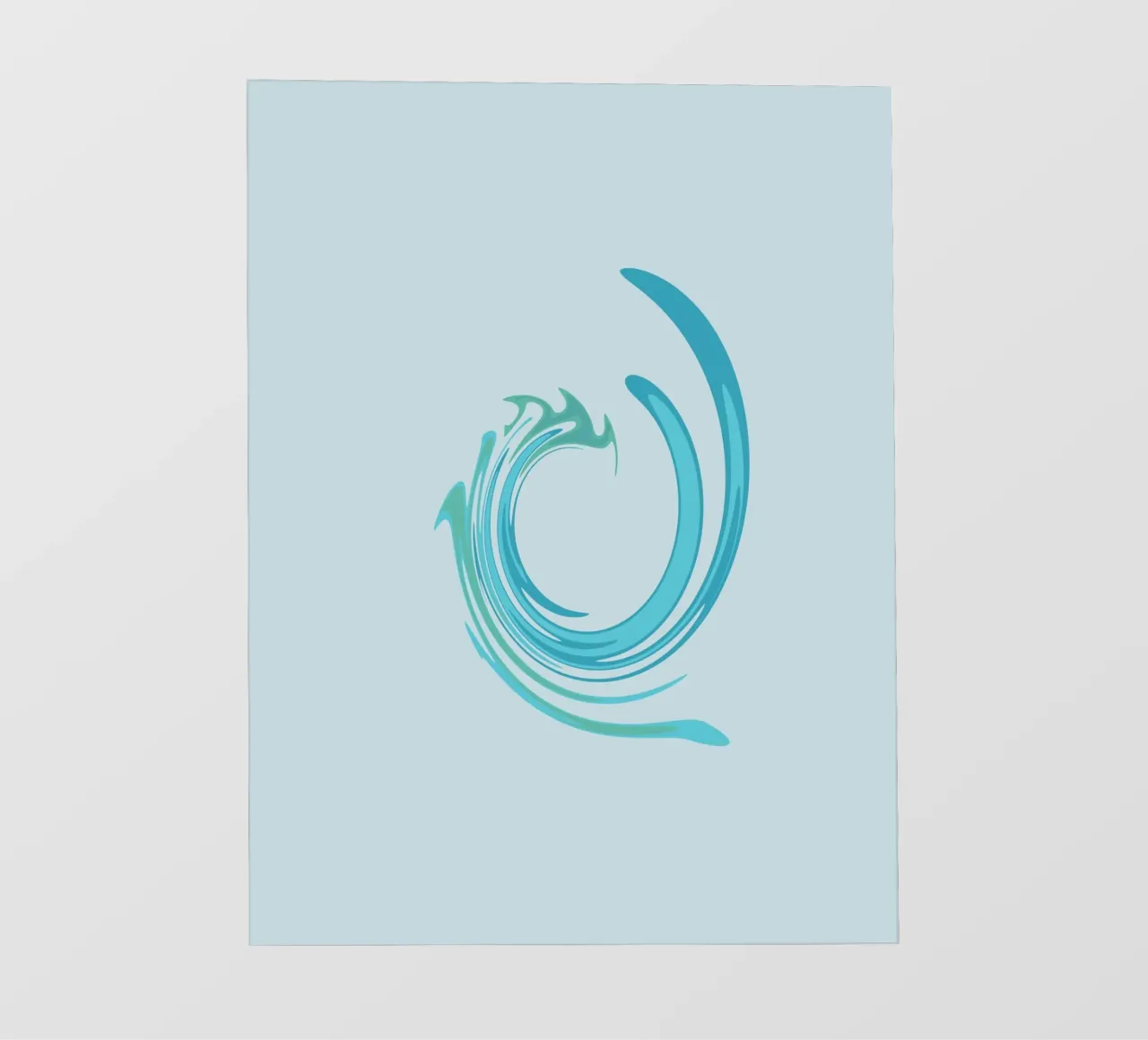 Abstraktes dynamisches Wirbelmuster in Blau PVC Plane von Something for you