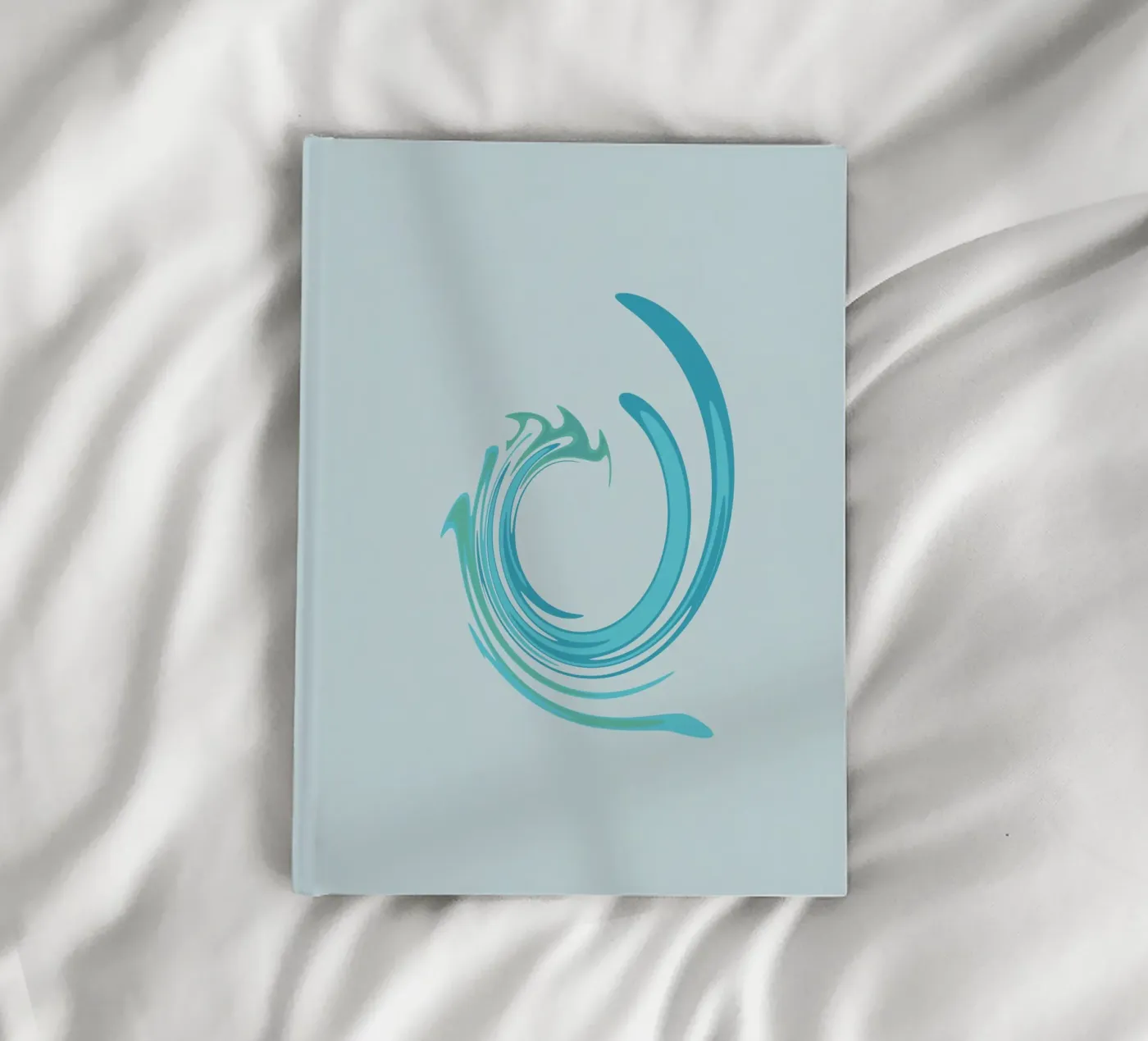 Abstract dynamic swirl pattern in blue carnet de Something for you