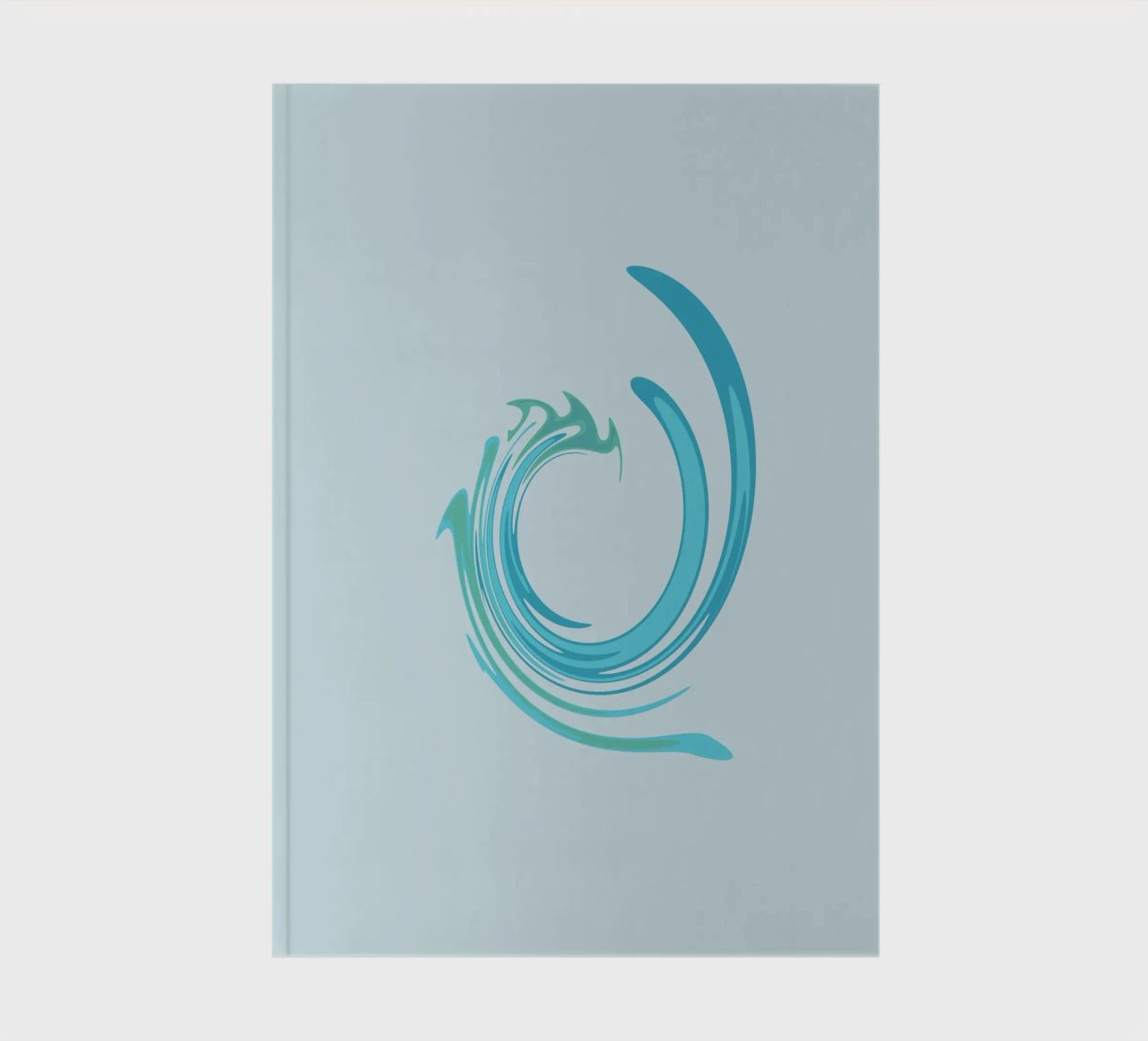 Abstract dynamic swirl pattern in blue notebook by Something for you