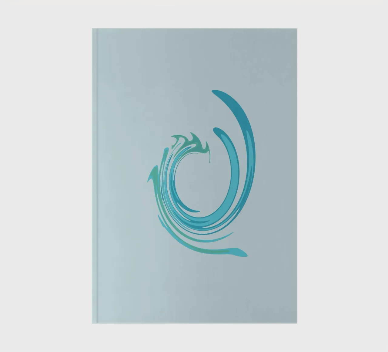Abstract dynamic swirl pattern in blue notebook by Something for you