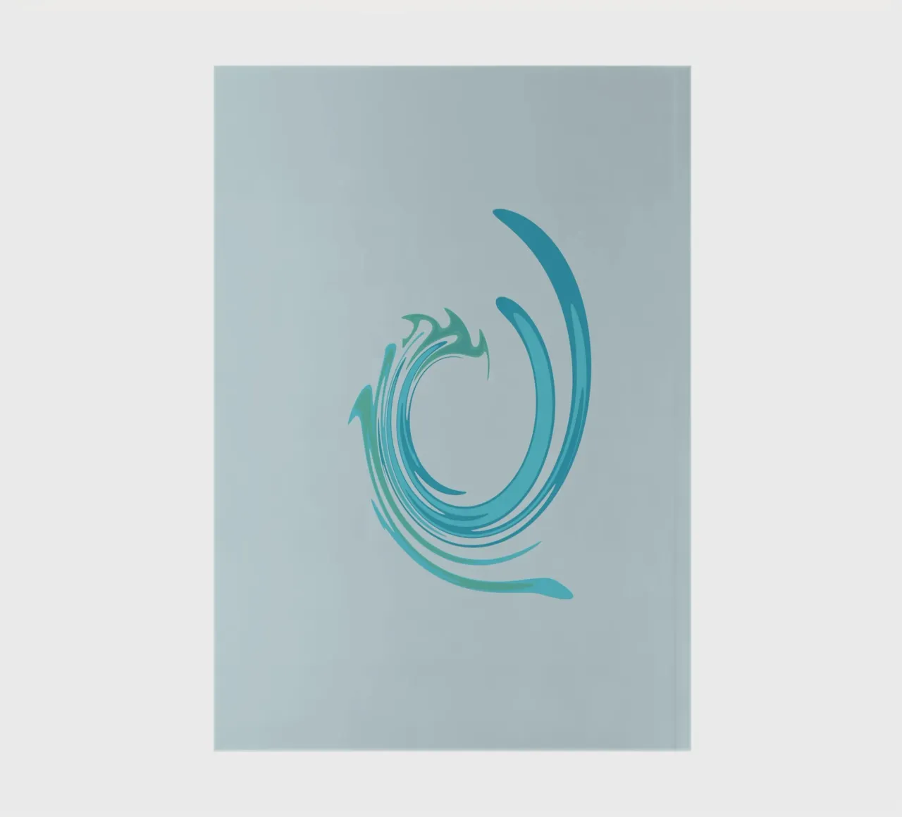 Abstract dynamic swirl pattern in blue notebook by Something for you