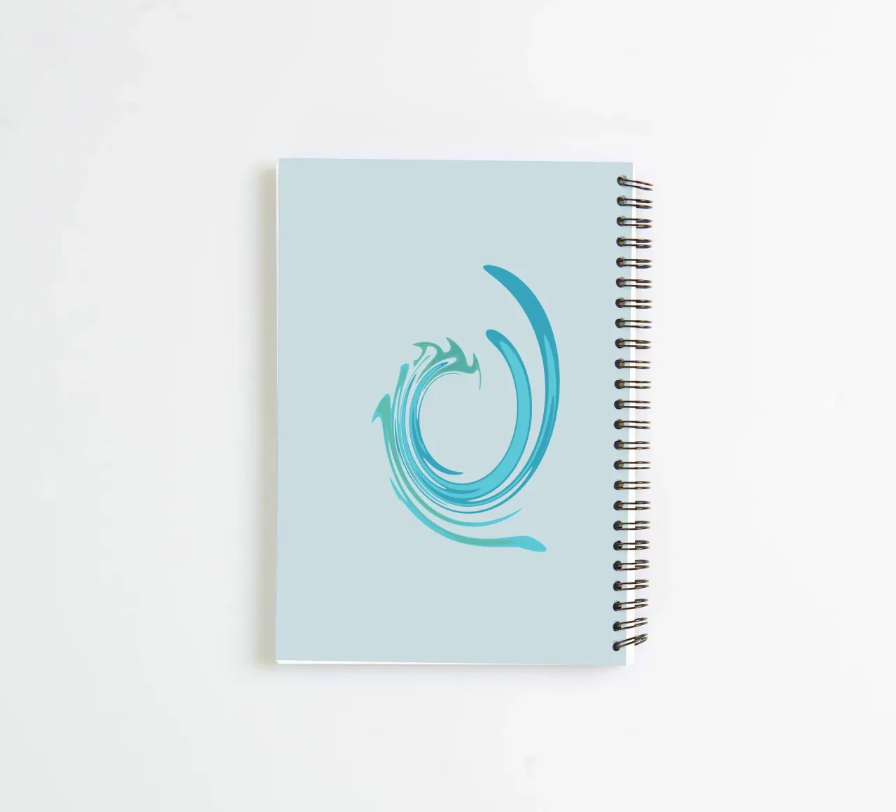 Abstract dynamic swirl pattern in blue spiral notebook by Something for you