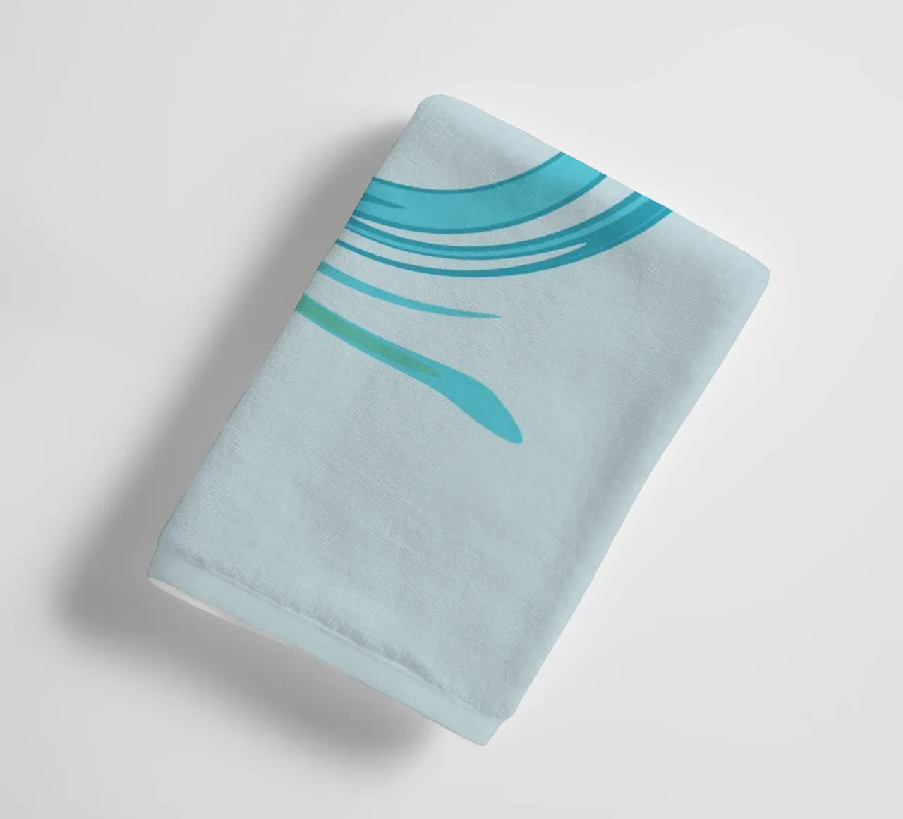 Abstract dynamic swirl pattern in blue towel by Something for you