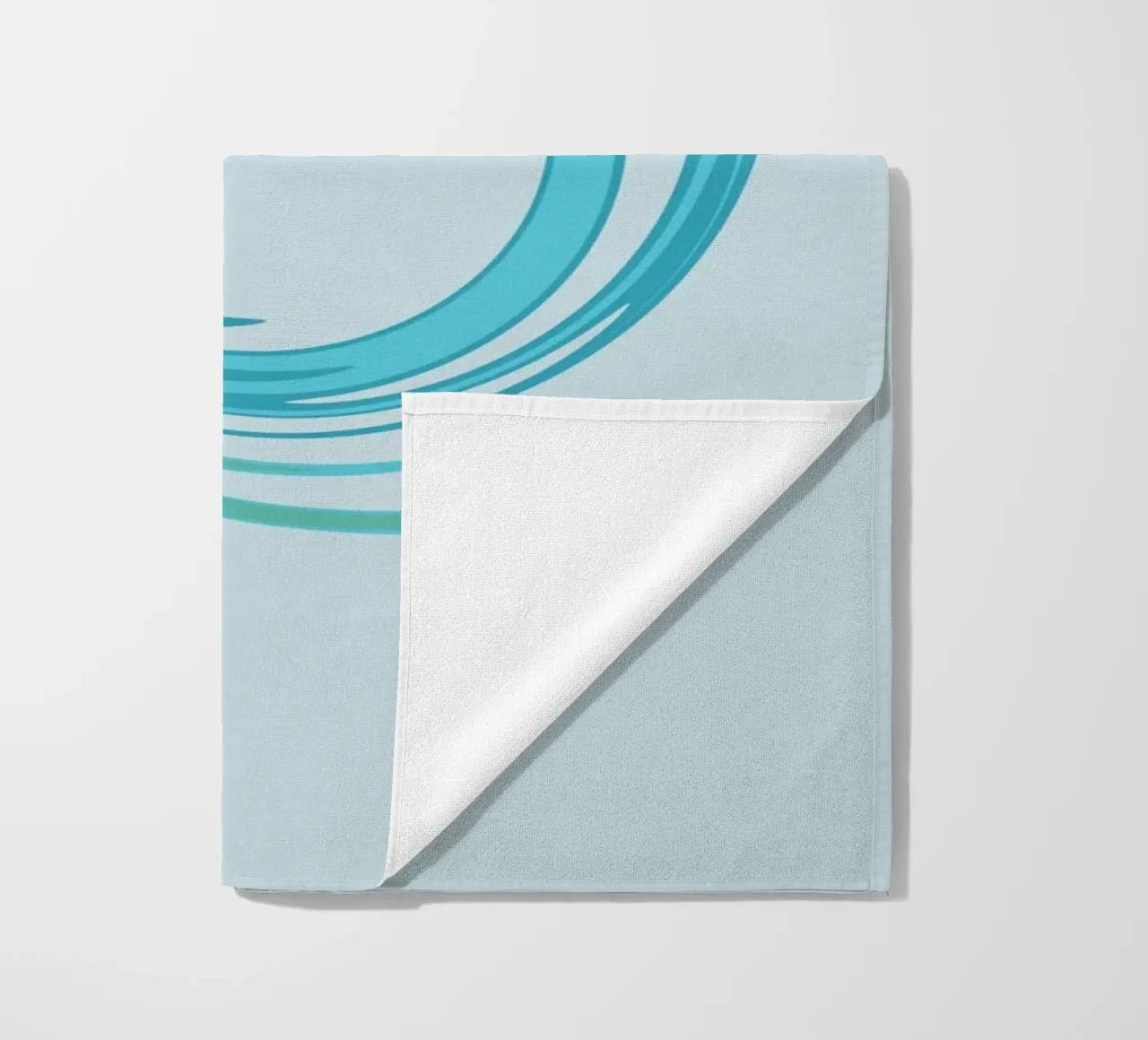 Motivo dinamico astratto a vortice in blu telo mare da Something for you