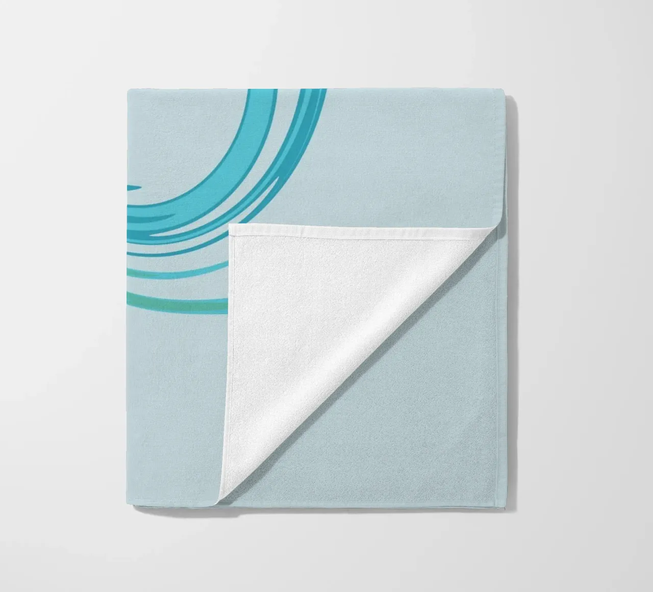 Abstract dynamic swirl pattern in blue beach towel by Something for you
