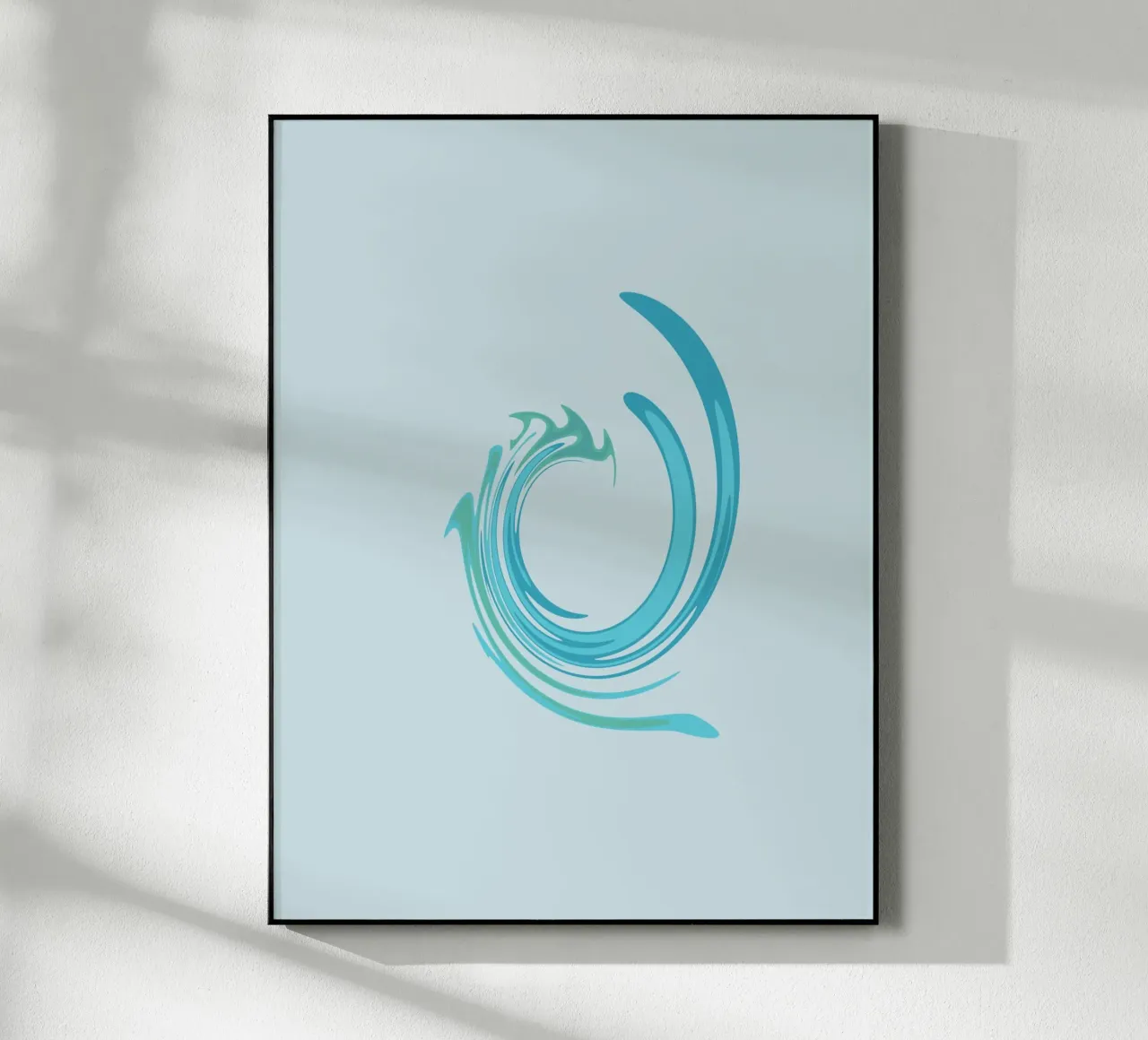Abstract dynamic swirl pattern in blue plexiglass da Something for you