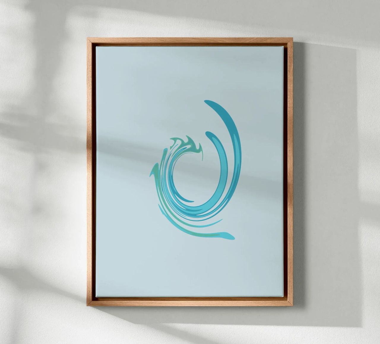 Motivo dinamico astratto a vortice in blu tela da Something for you