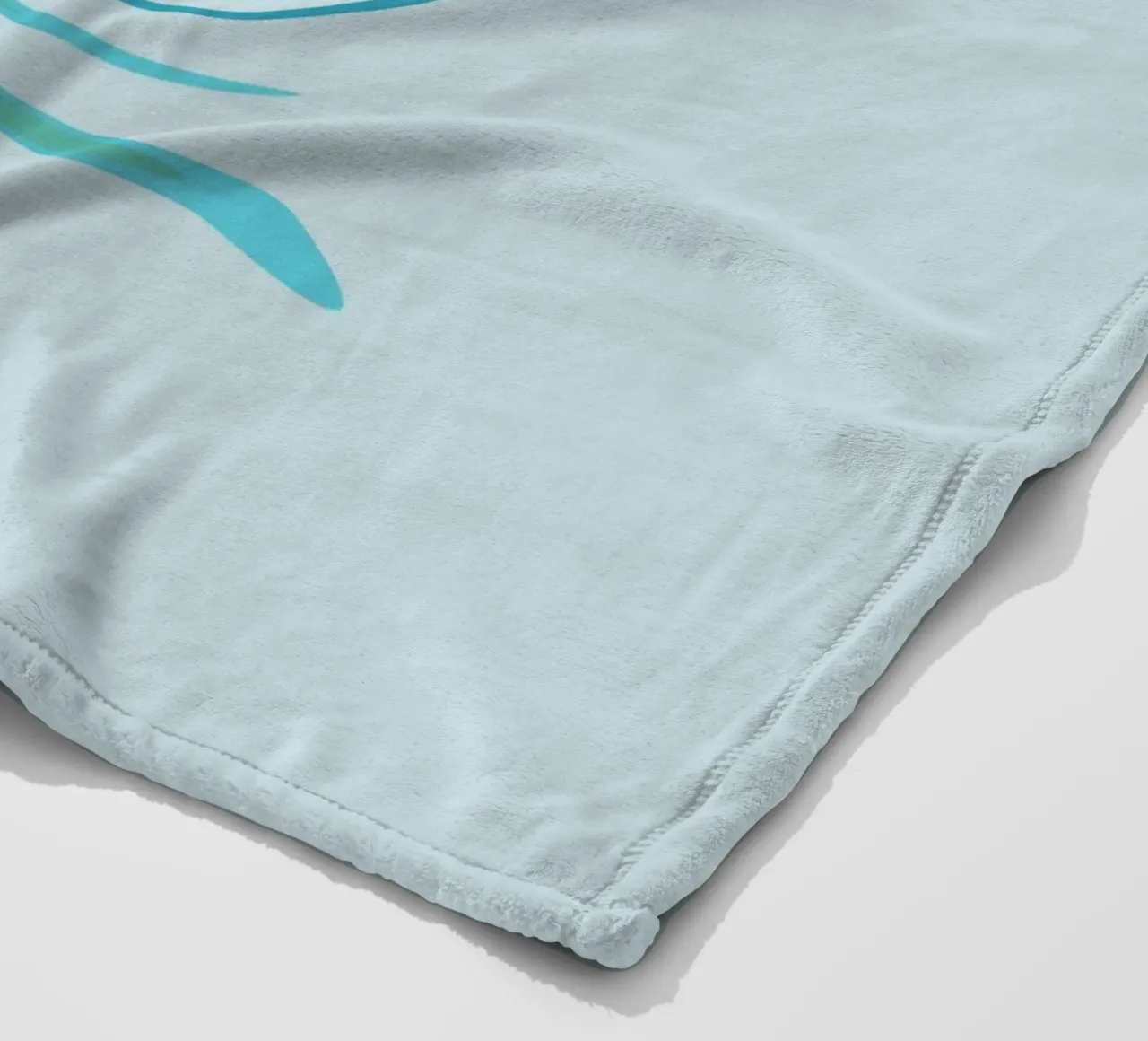 Abstract dynamic swirl pattern in blue fleece blanket by Something for you