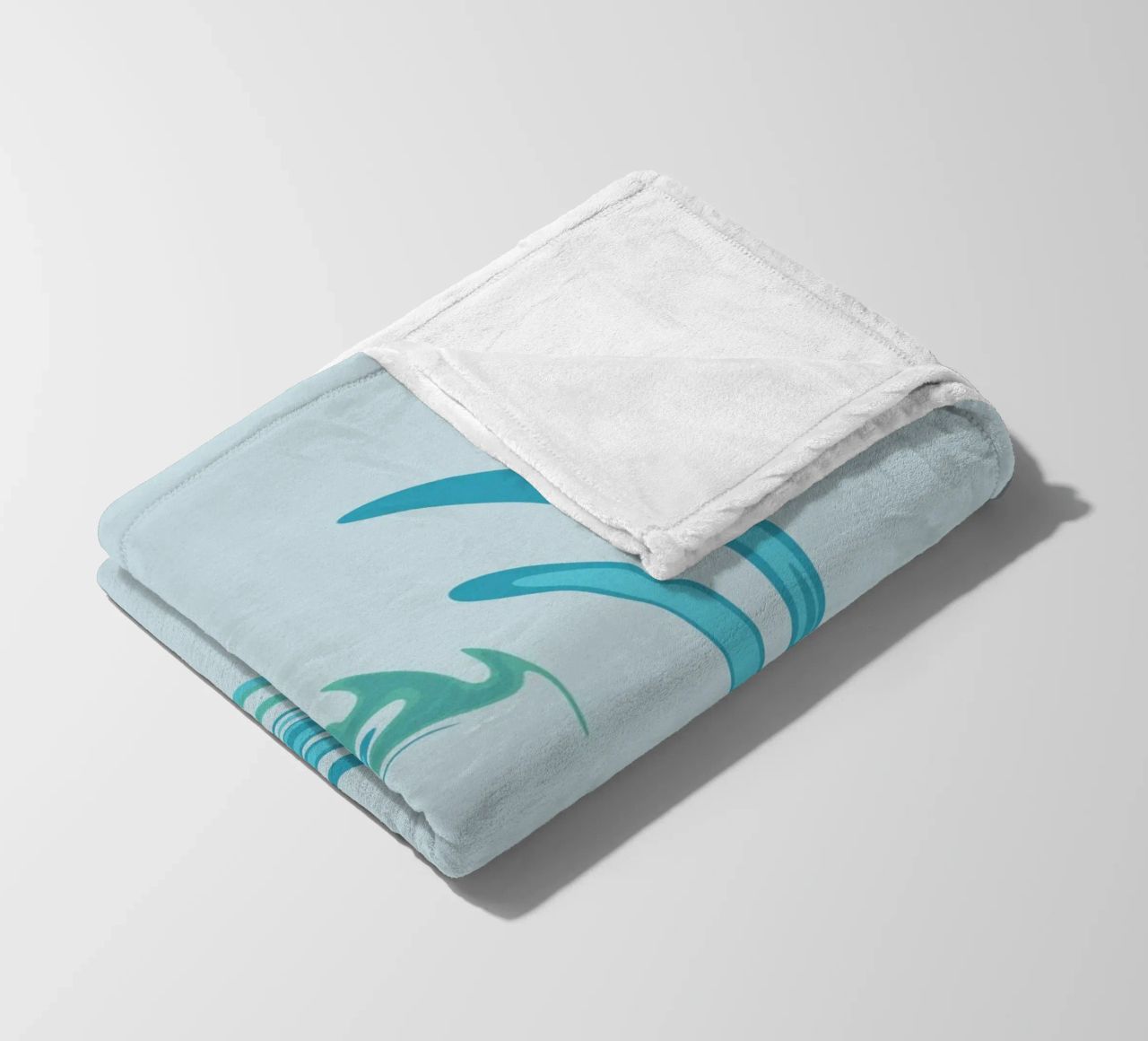 Abstract dynamic swirl pattern in blue fleece blanket by Something for you
