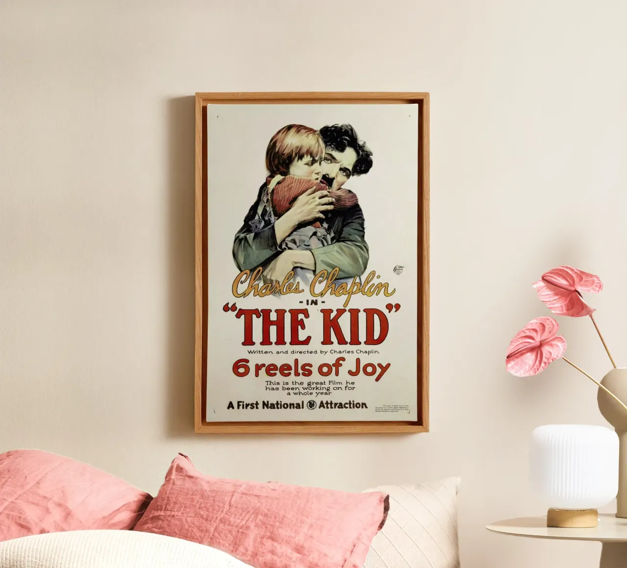 Charlie Chaplin 'The Kid' tela con Cornice a cassetta da ARTOTHEK