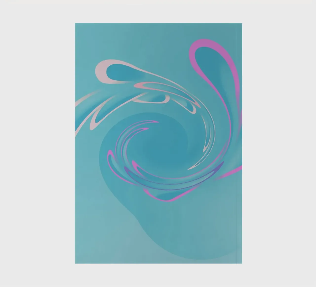 Motif tourbillonnant abstrait dynamique en bleu et rose carnet de notes de Something for you