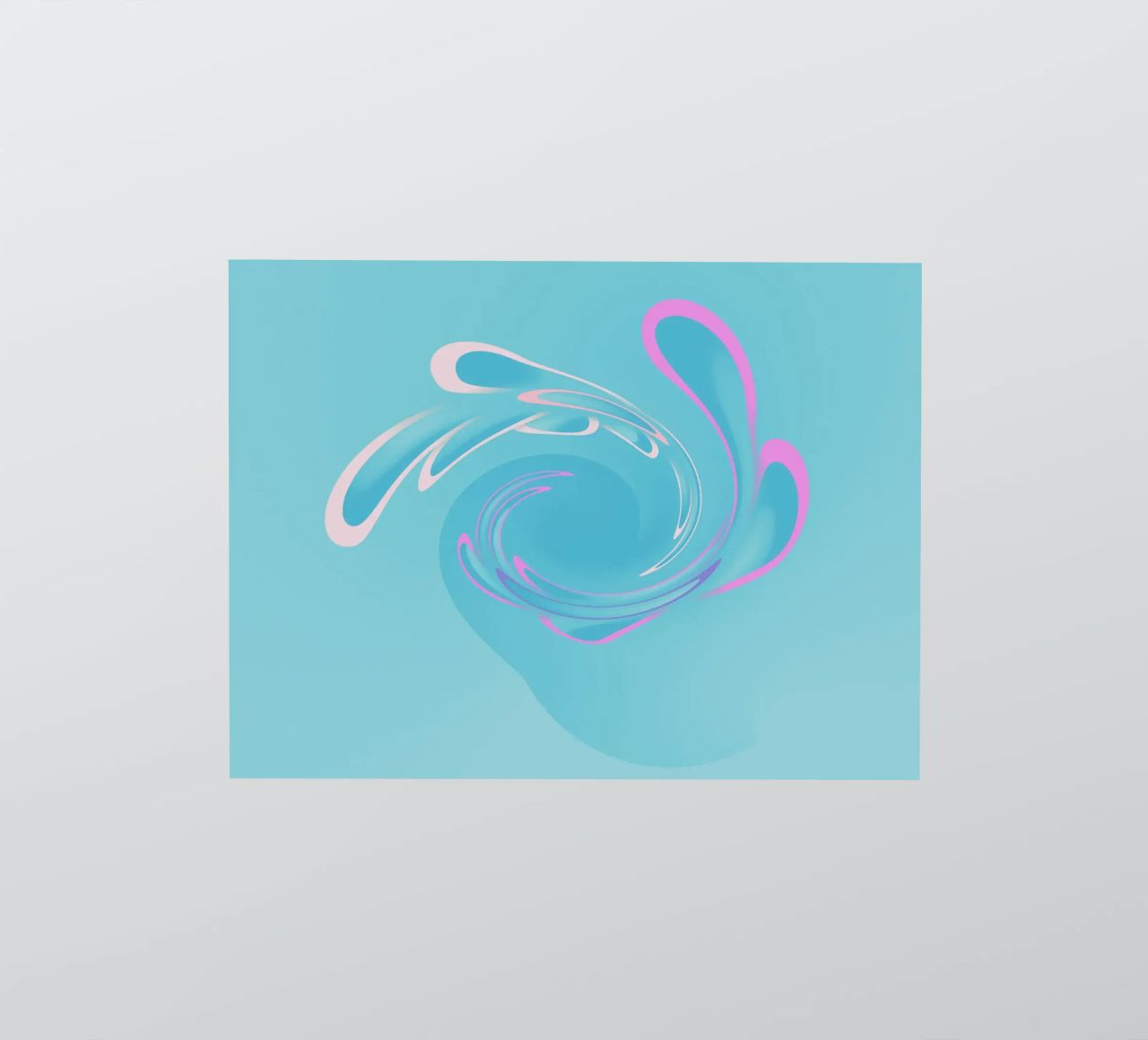 Motivo dinamico astratto a vortice in blu e rosa adesivo da Something for you