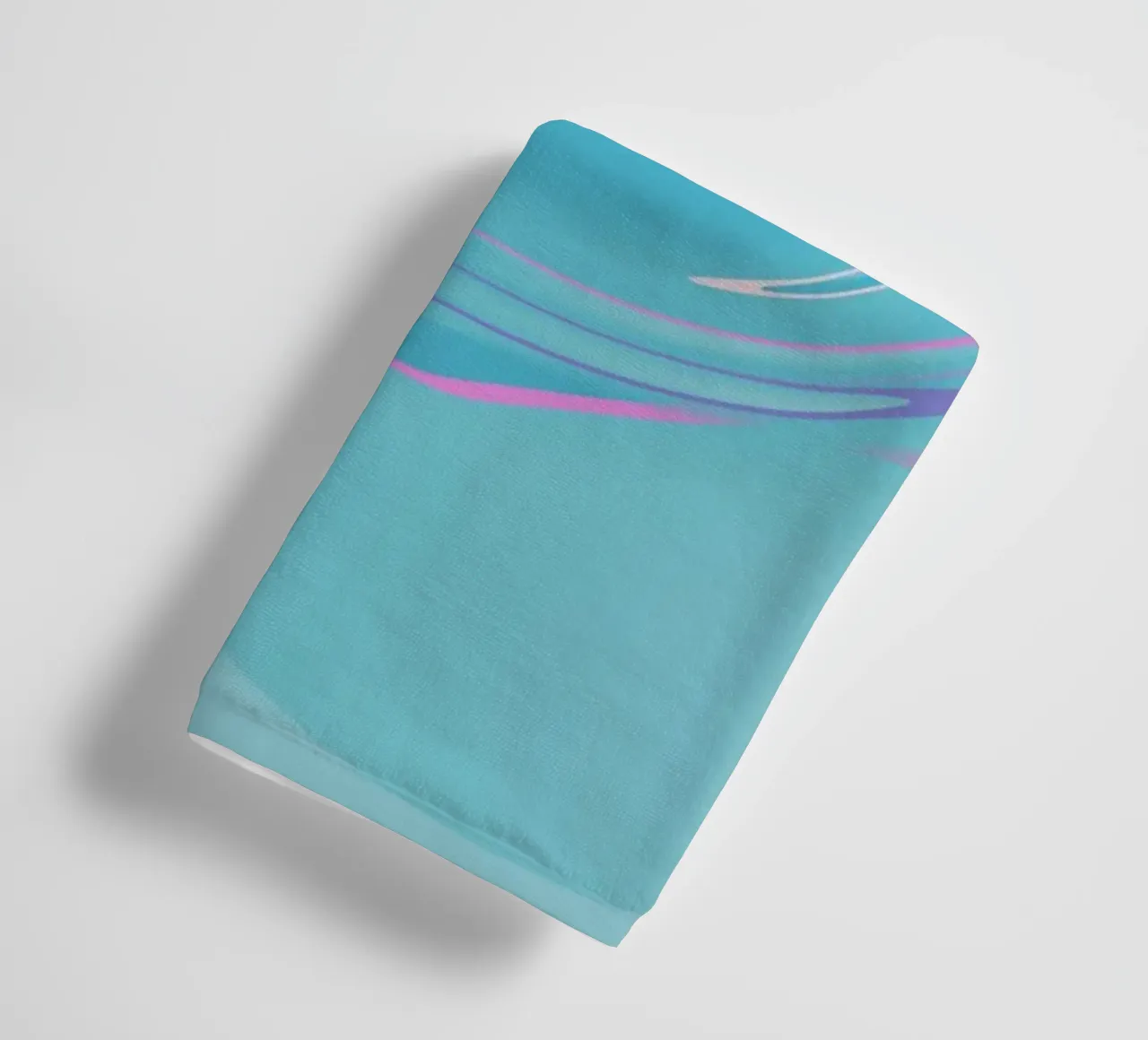 Motif tourbillonnant abstrait dynamique en bleu et rose serviette de bain de Something for you