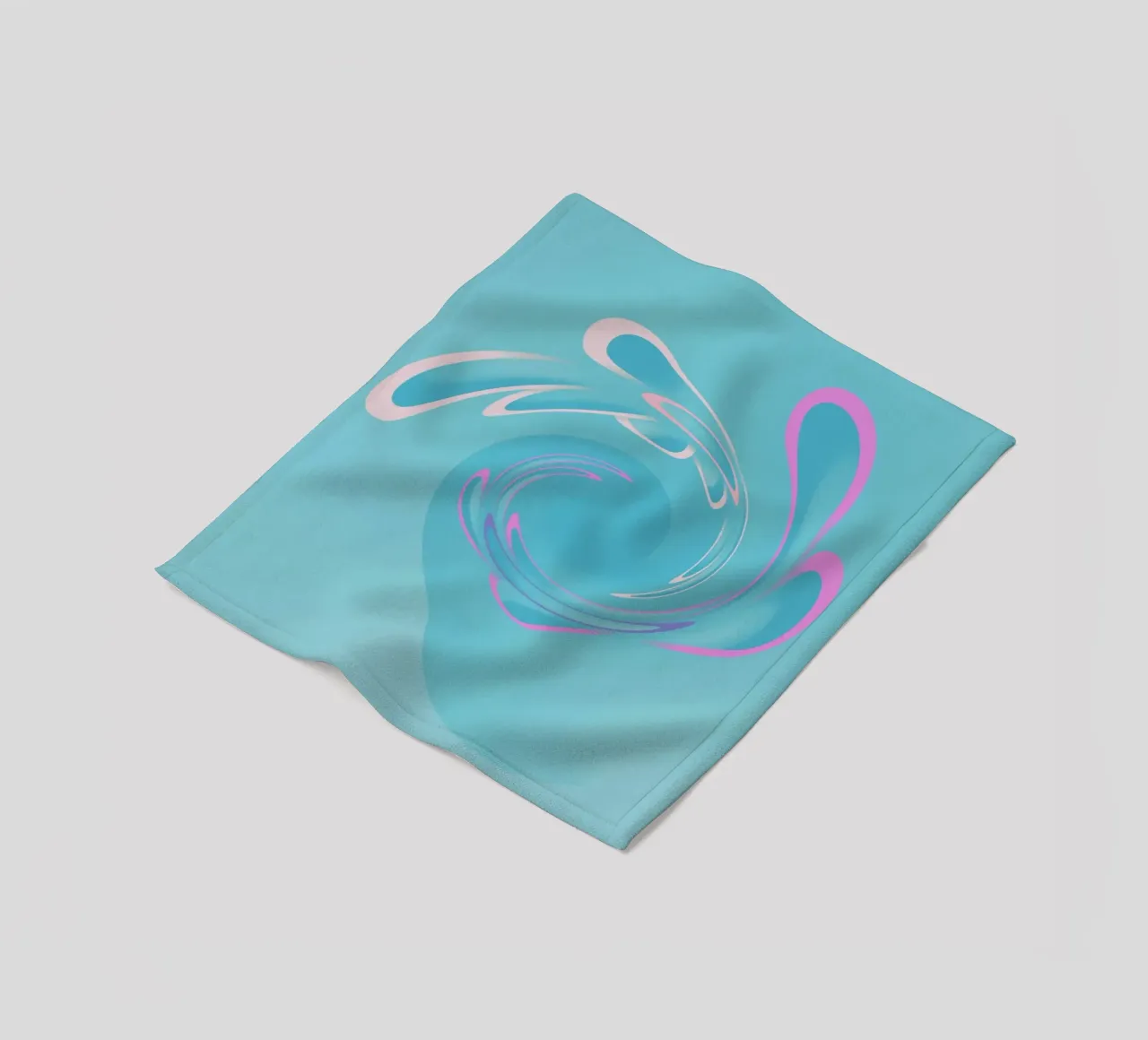 Motif tourbillonnant abstrait dynamique en bleu et rose plaid polaire de Something for you