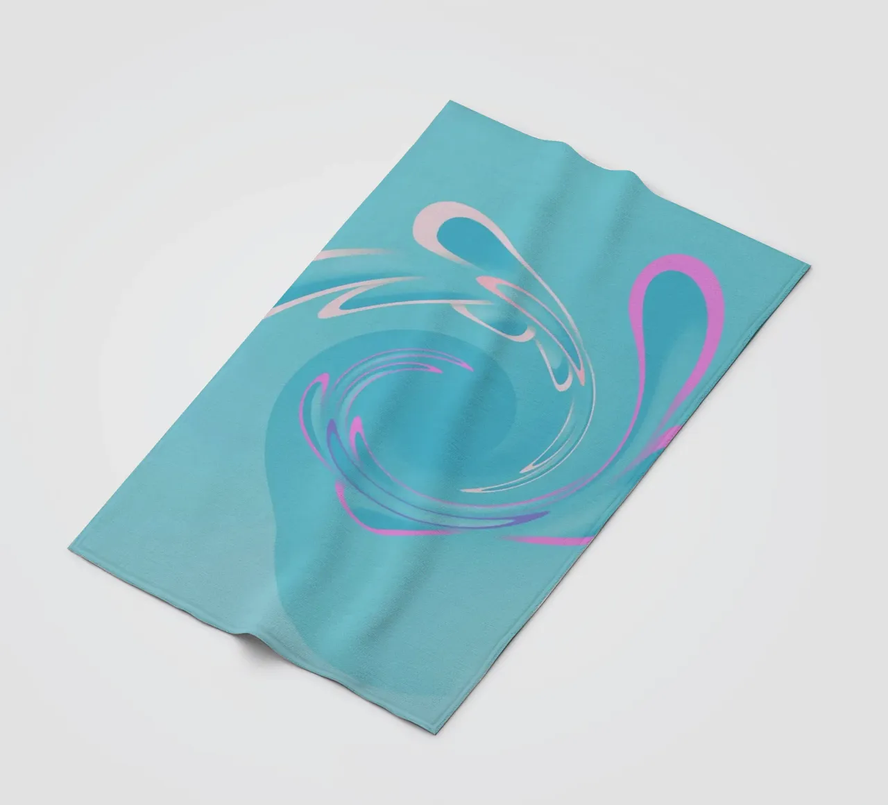 Motif tourbillonnant abstrait dynamique en bleu et rose plaid polaire de Something for you
