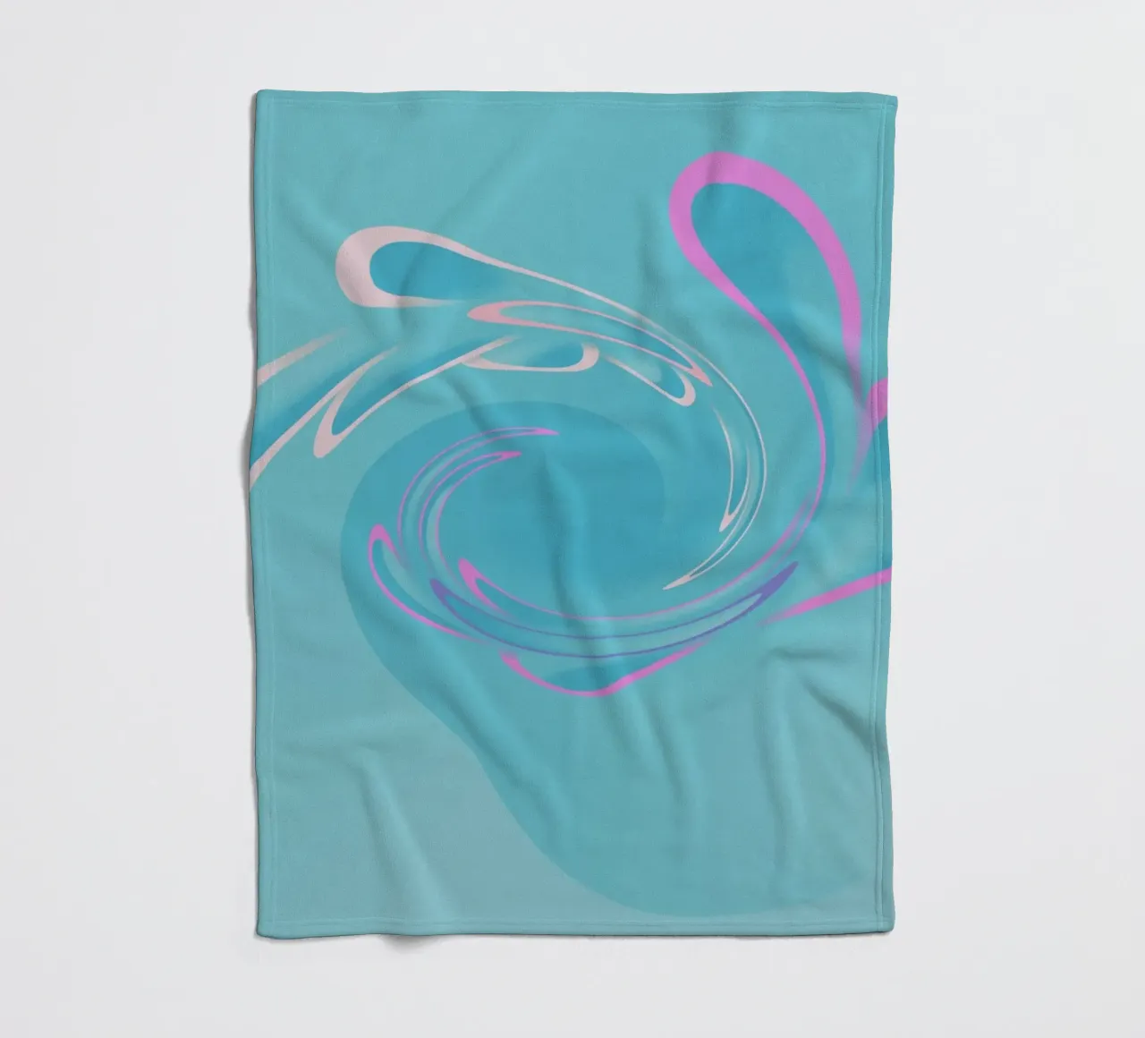 Motif tourbillonnant abstrait dynamique en bleu et rose plaid polaire de Something for you