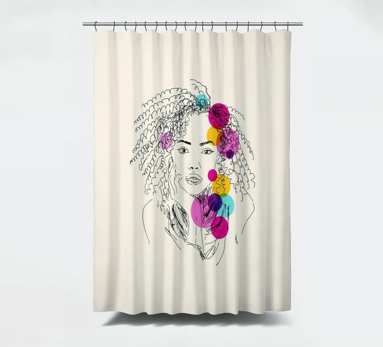 Power in Every Line tenda da doccia da Indigo Rain