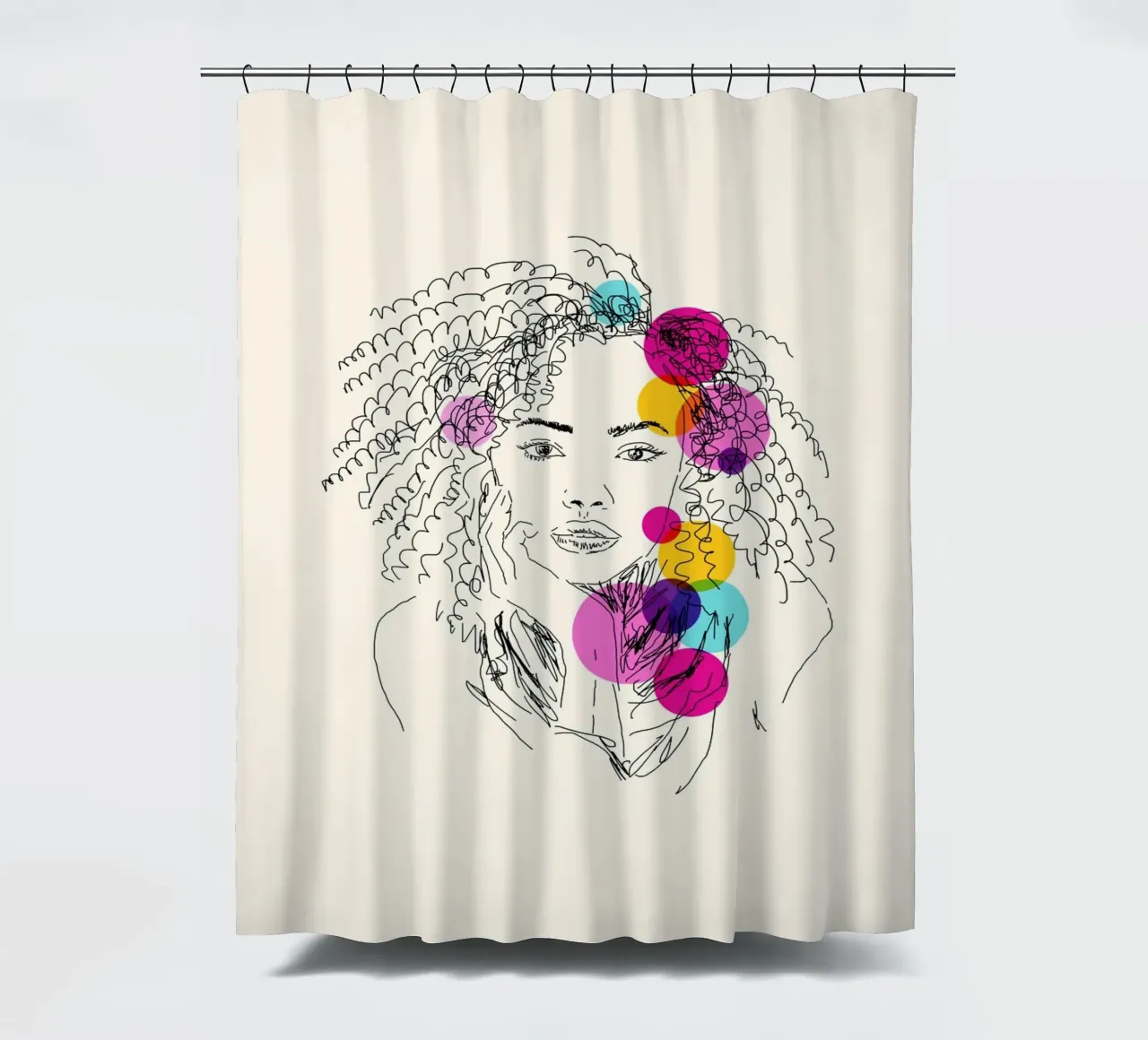 Power in Every Line tenda da doccia da Indigo Rain