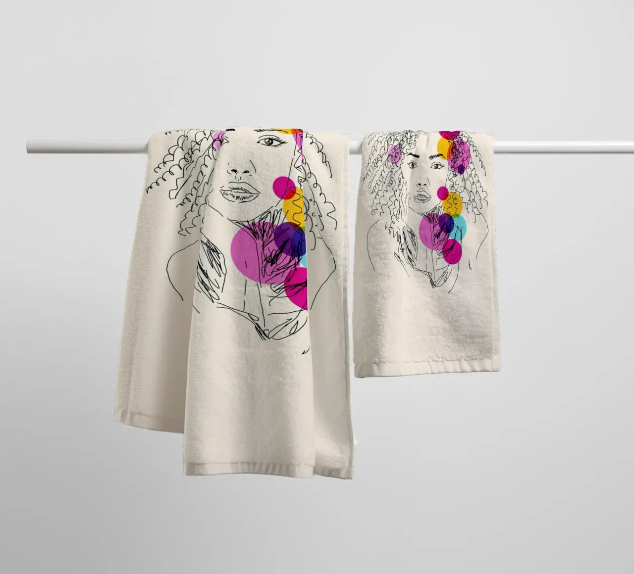 Power in Every Line asciugamano da bagno da Indigo Rain