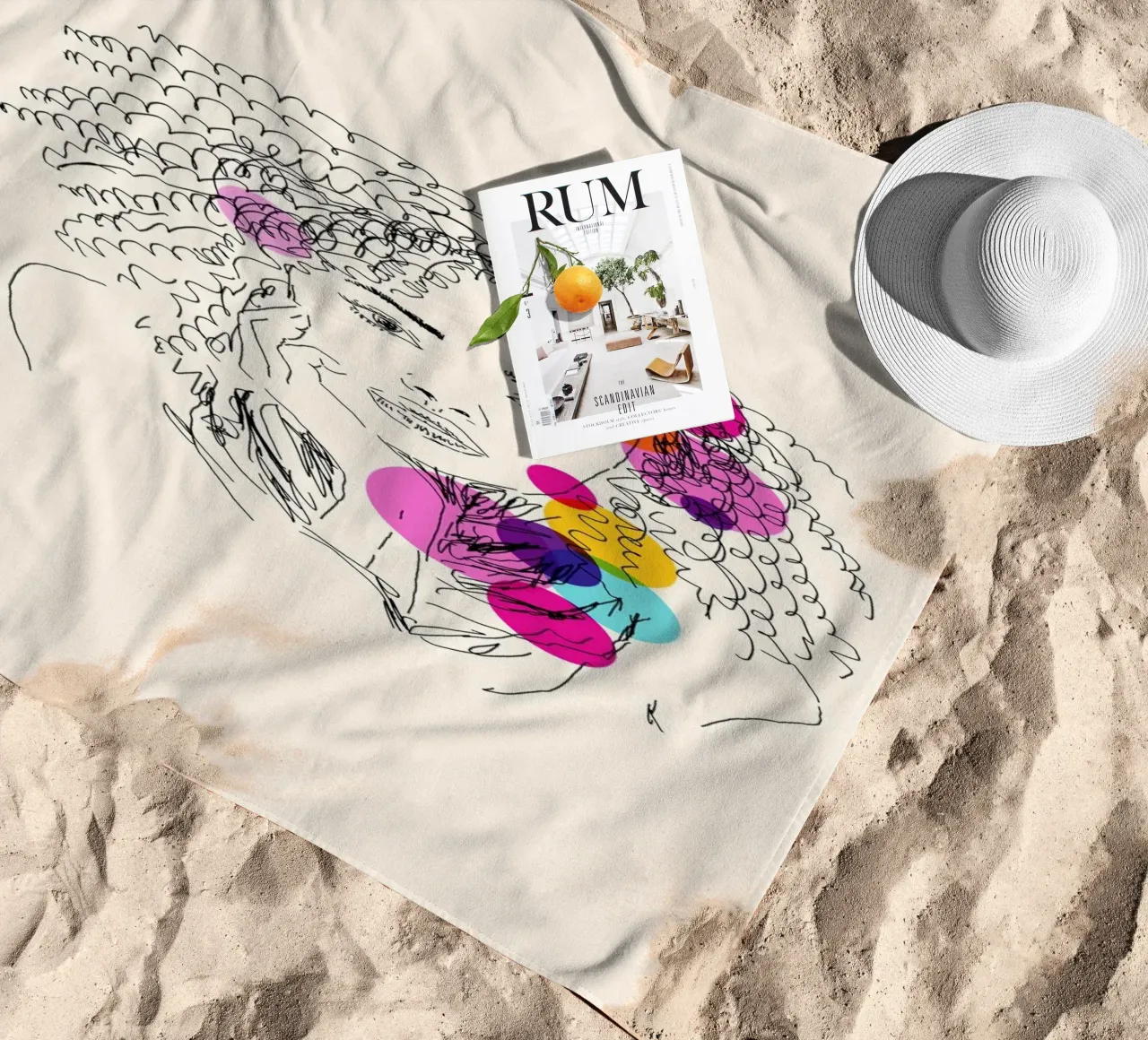 Power in Every Line Strandtuch von Indigo Rain