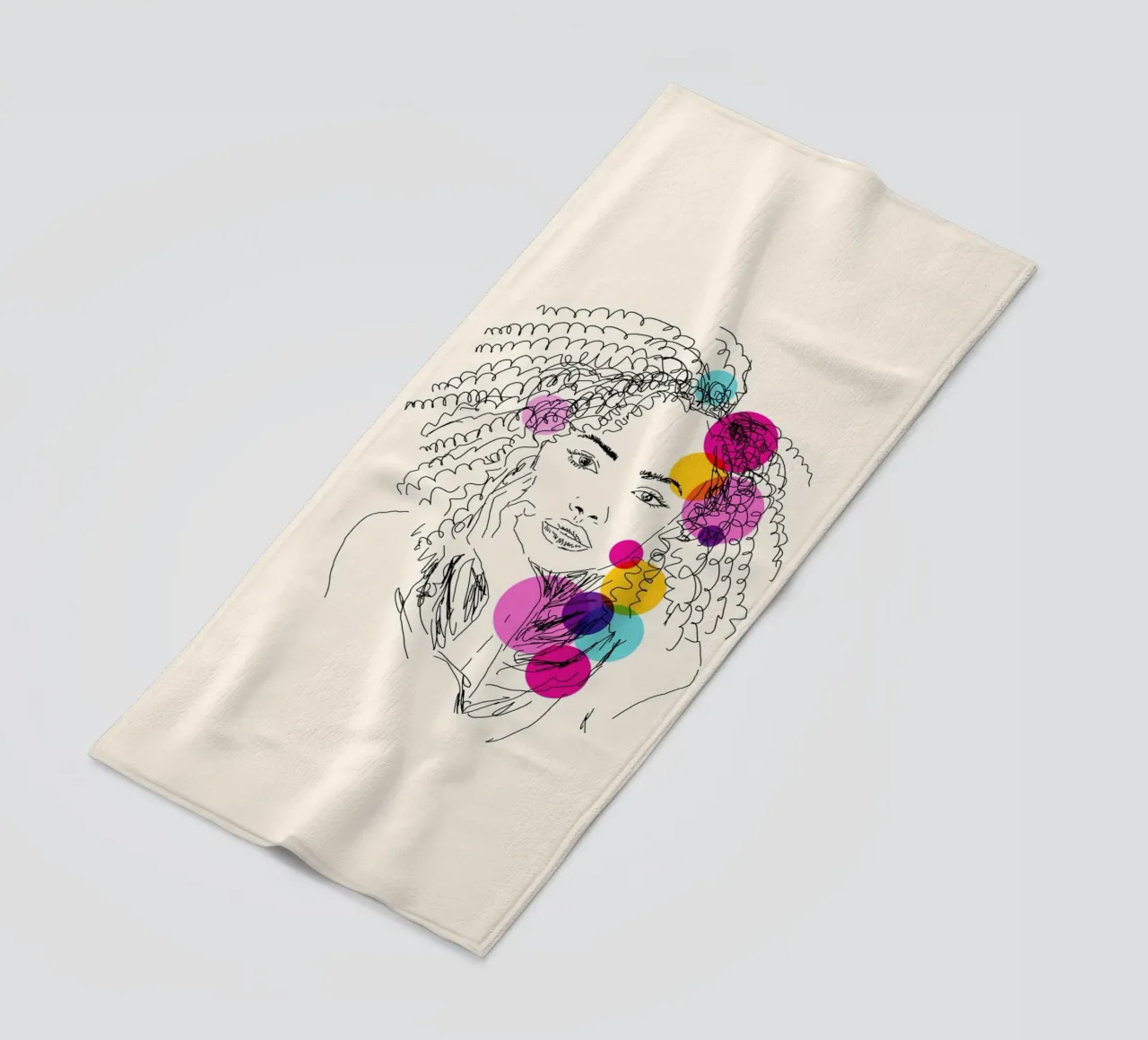 Power in Every Line Strandtuch von Indigo Rain