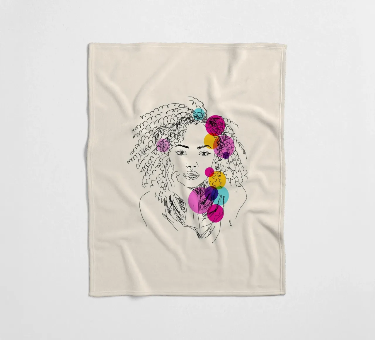 Power in Every Line fleece blanket by Indigo Rain