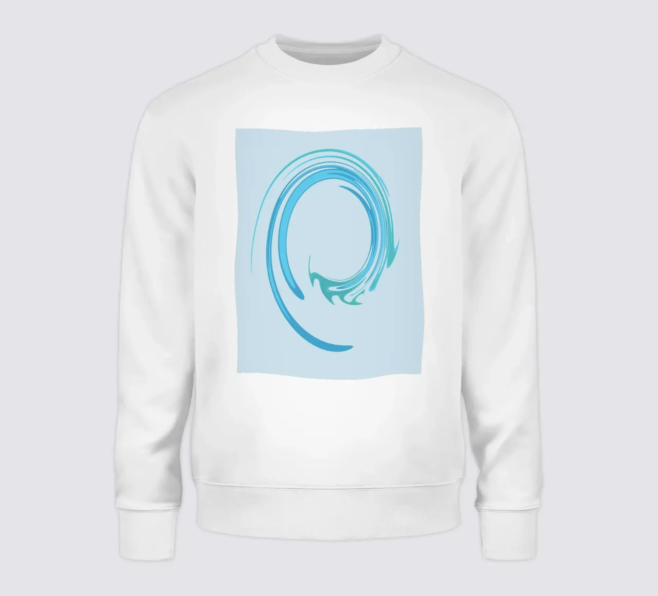 Motivo dinamico astratto a vortice in blu felpa da Something for you