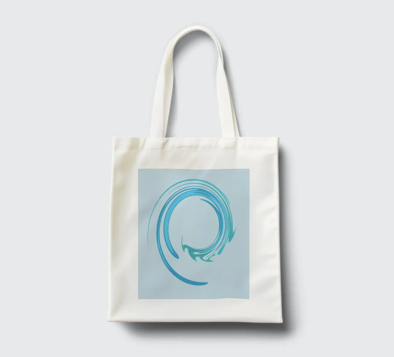 Abstract dynamic swirl pattern in blue tote bag by Something for you