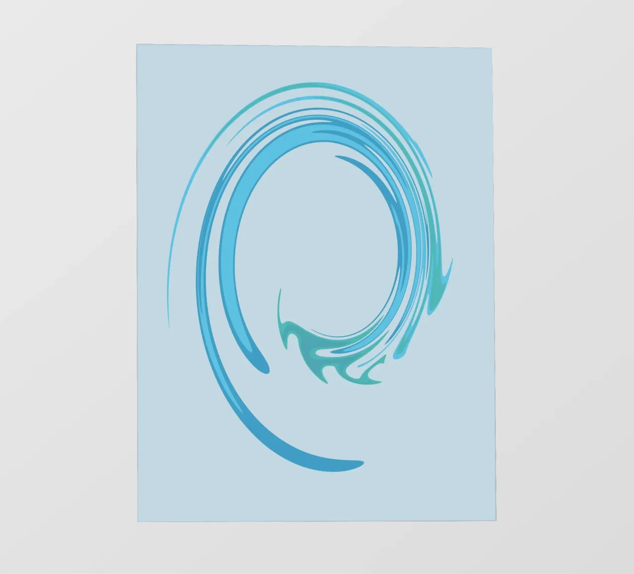 Abstract dynamic swirl pattern in blue backlit film by Something for you