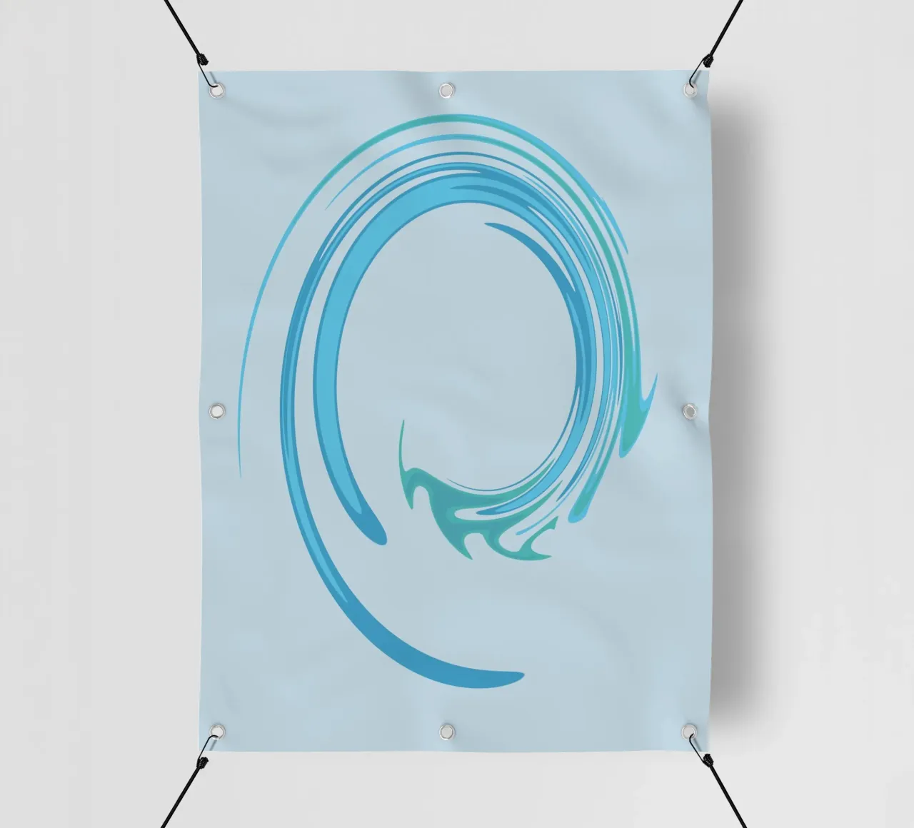 Abstract dynamic swirl pattern in blue pvc cover by Something for you