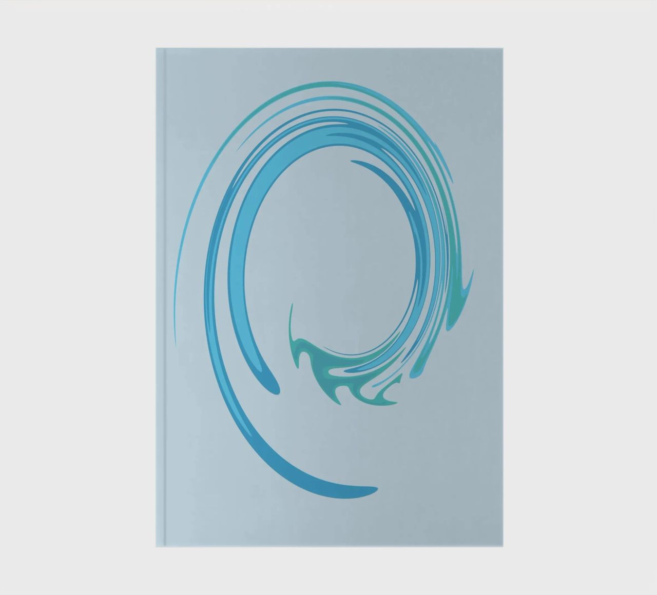 Abstract dynamic swirl pattern in blue notebook by Something for you