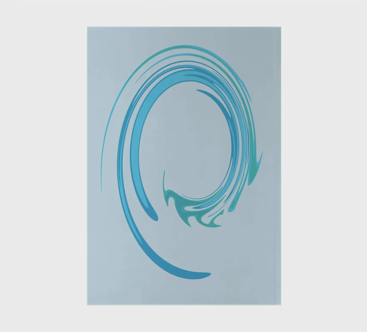 Abstract dynamic swirl pattern in blue notebook by Something for you