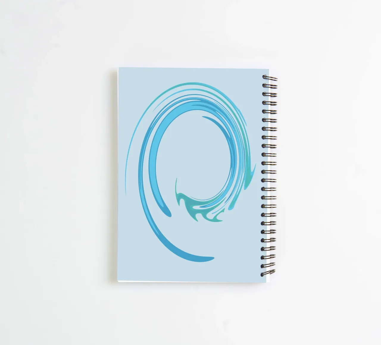 Motivo dinamico astratto a vortice in blu diario ad anelli da Something for you