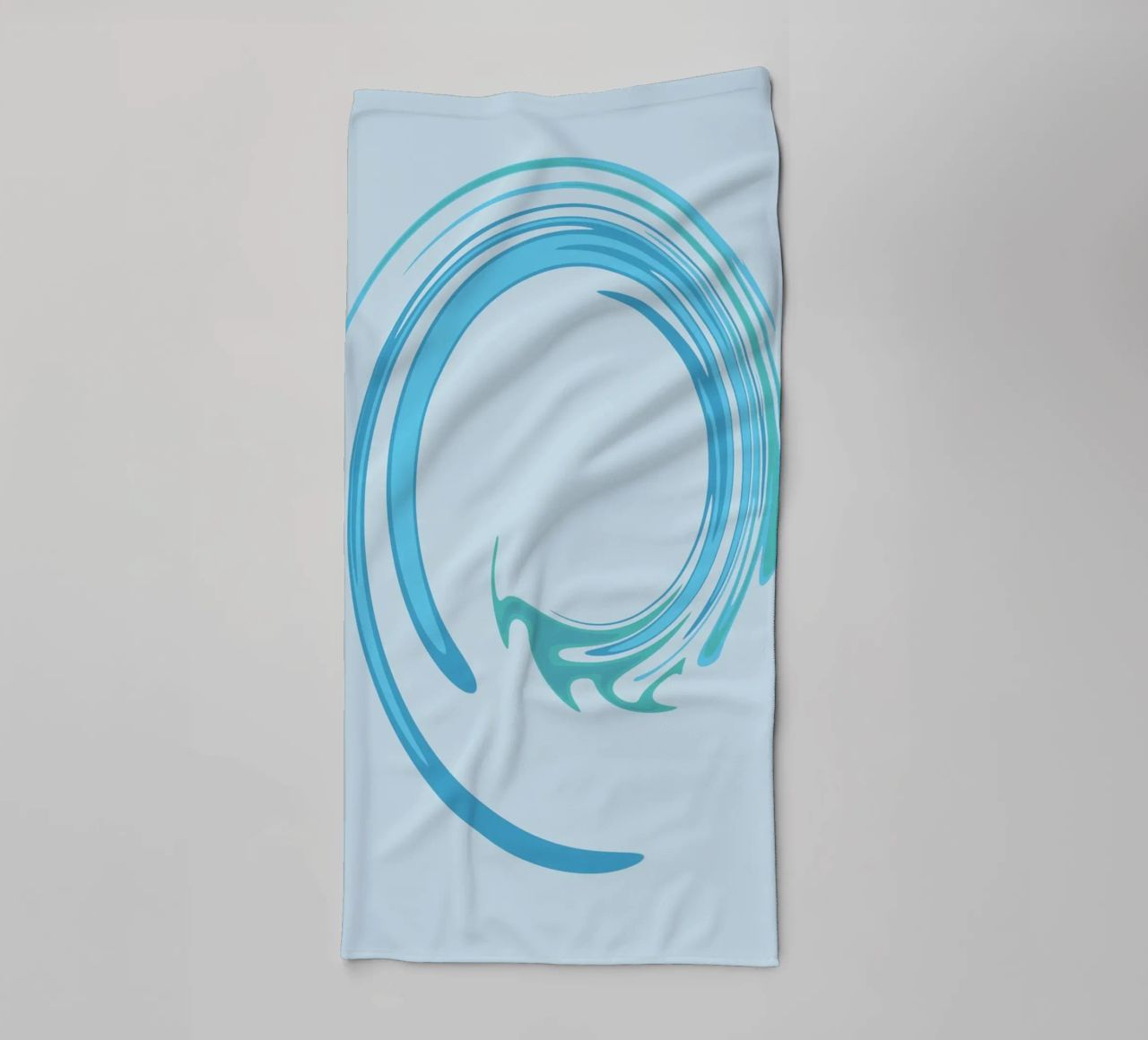 Motif tourbillonnant abstrait et dynamique en bleu serviette de bain de Something for you