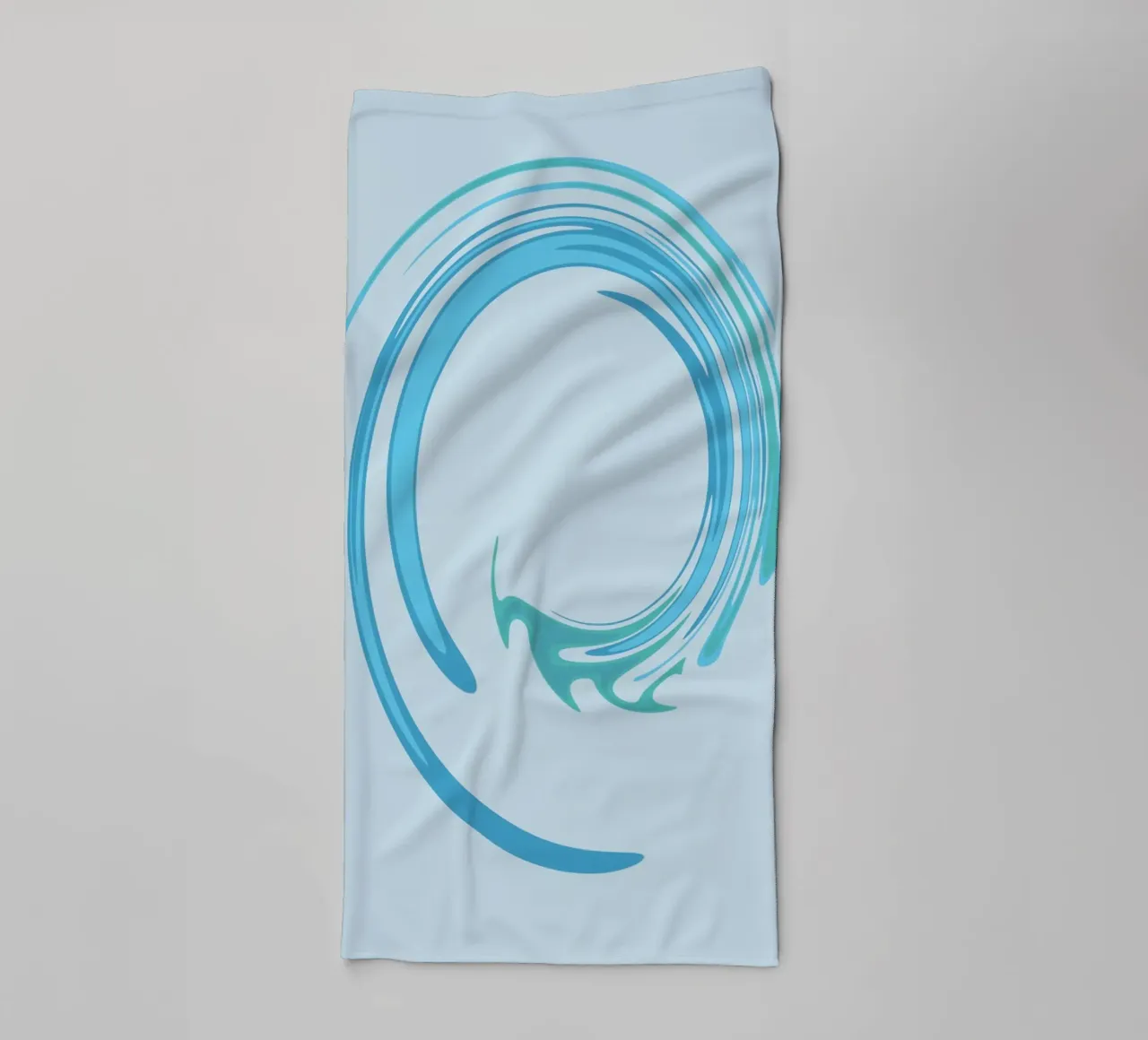 Motif tourbillonnant abstrait et dynamique en bleu serviette de bain de Something for you