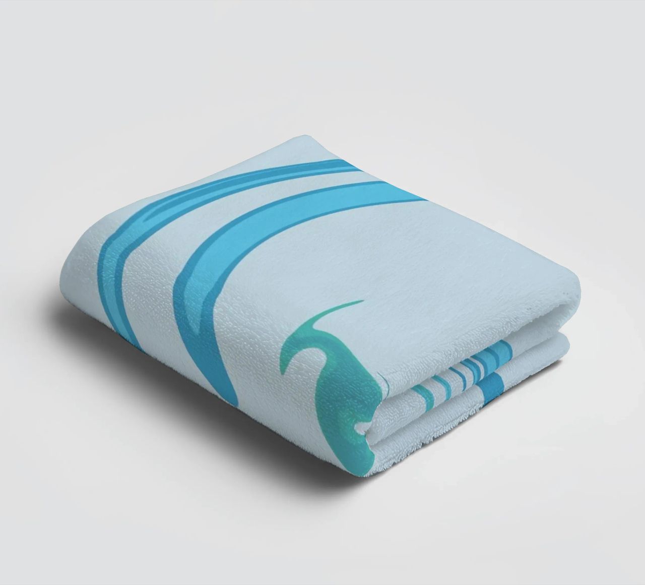 Motif tourbillonnant abstrait et dynamique en bleu serviette de bain de Something for you