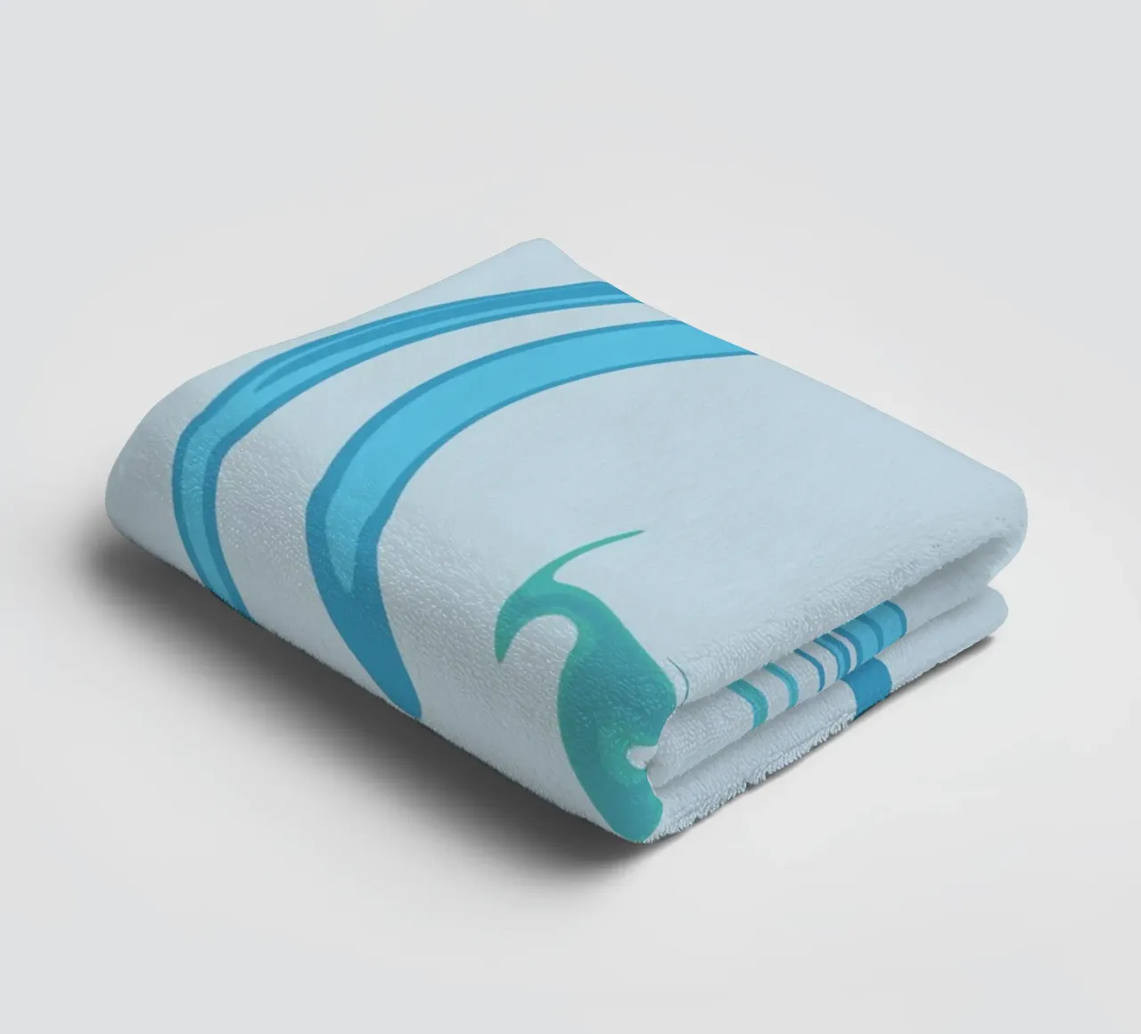 Motif tourbillonnant abstrait et dynamique en bleu serviette de bain de Something for you