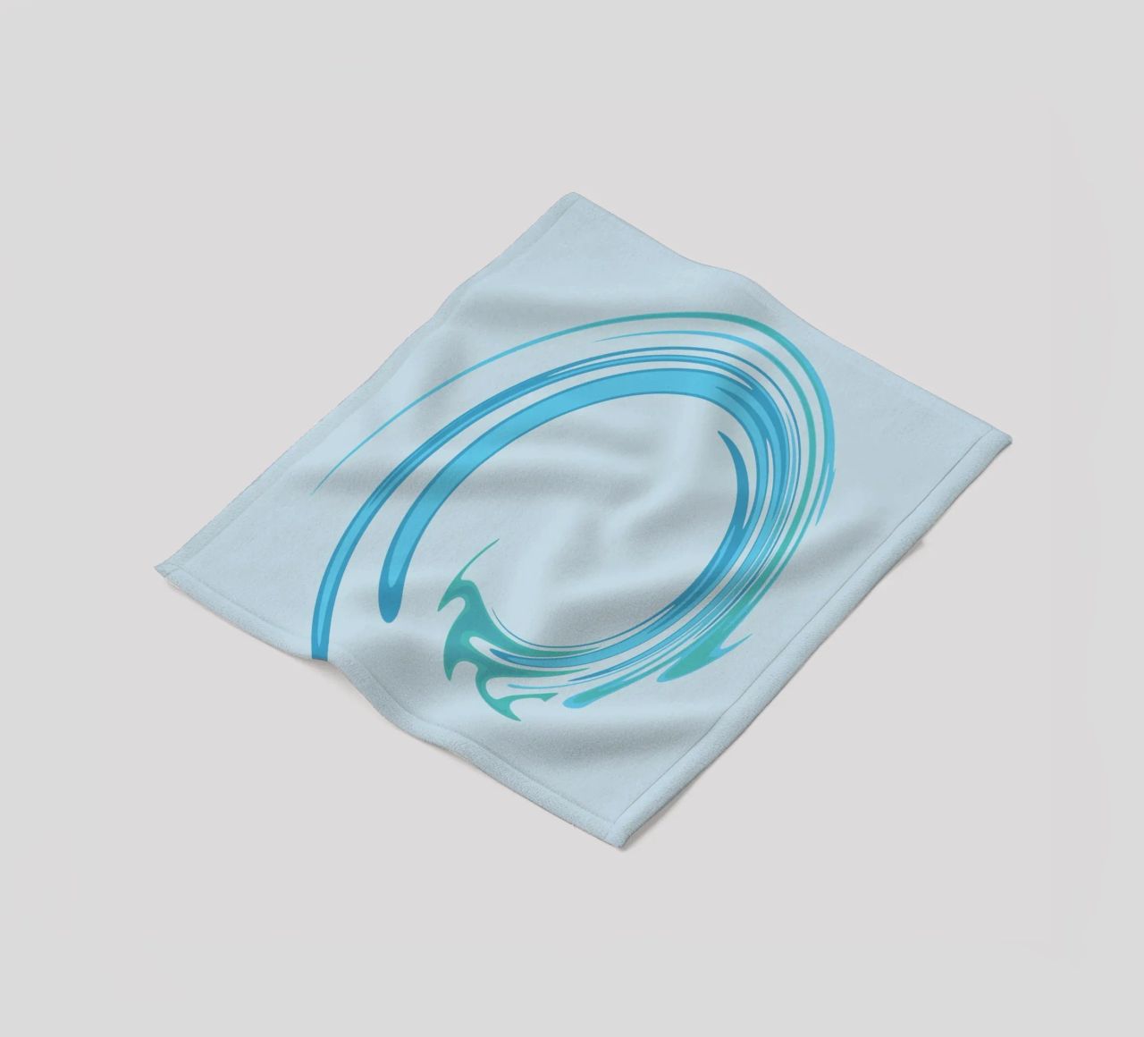 Abstraktes dynamisches Wirbelmuster in Blau Fleecedecke von Something for you