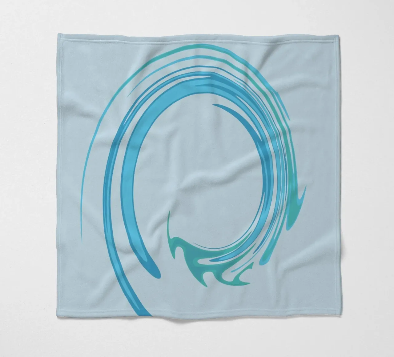 Motif tourbillonnant abstrait et dynamique en bleu plaid polaire de Something for you