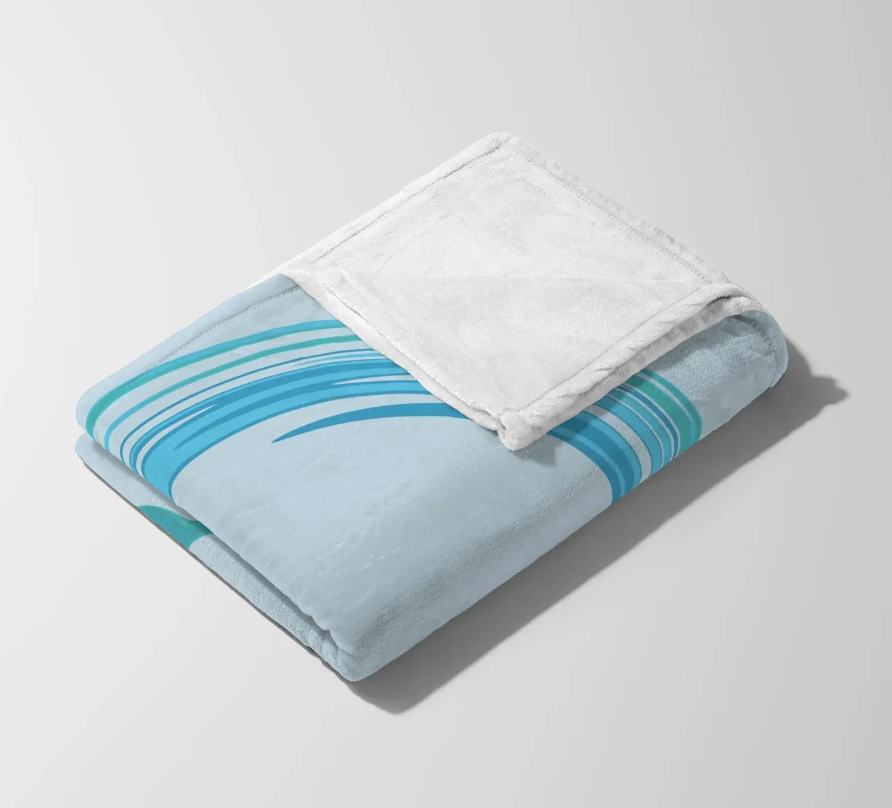 Motivo dinamico astratto a vortice in blu coperta in pile da Something for you