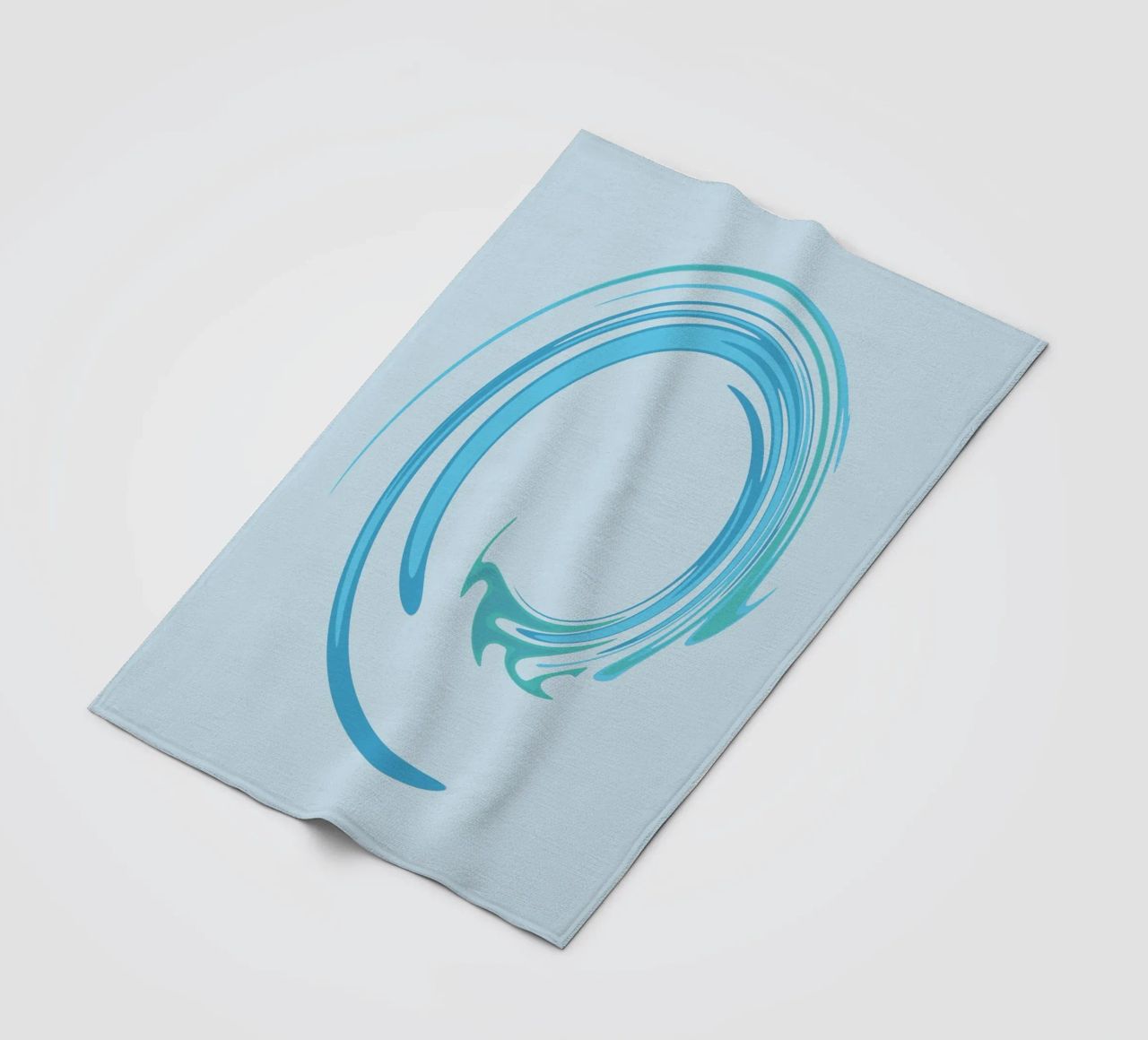 Abstraktes dynamisches Wirbelmuster in Blau Fleecedecke von Something for you