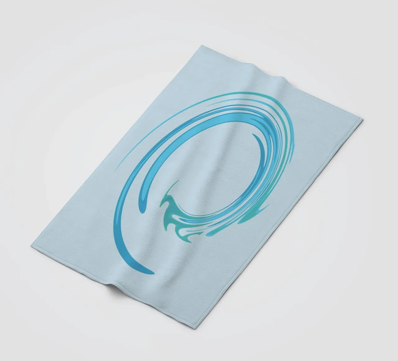 Motif tourbillonnant abstrait et dynamique en bleu plaid polaire de Something for you