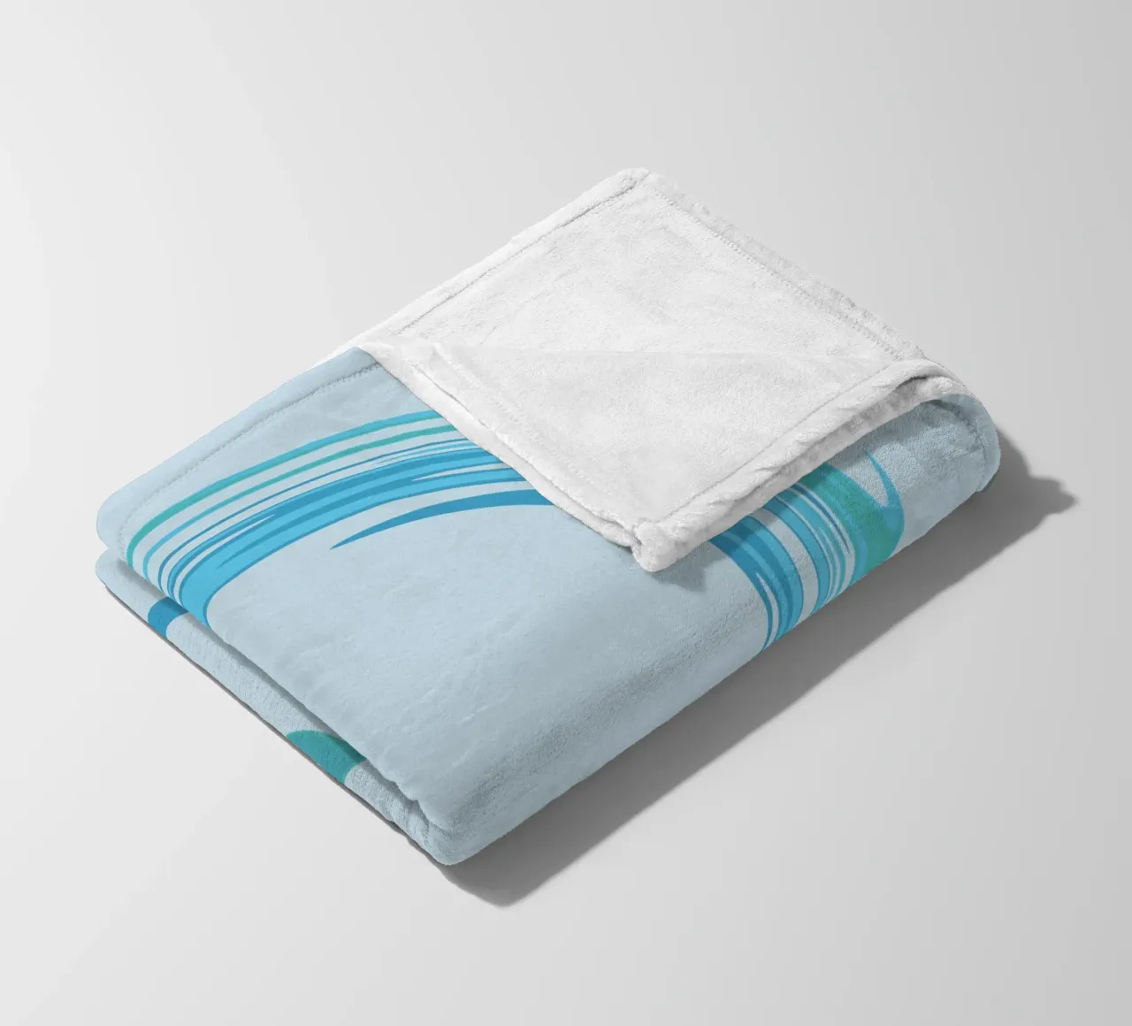 Motivo dinamico astratto a vortice in blu coperta in pile da Something for you