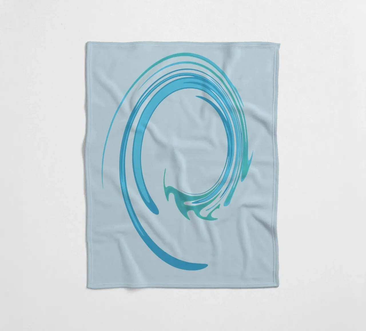 Motif tourbillonnant abstrait et dynamique en bleu plaid polaire de Something for you
