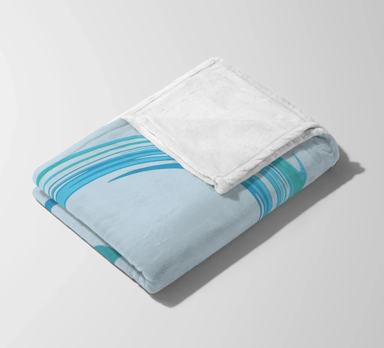 Motif tourbillonnant abstrait et dynamique en bleu plaid polaire de Something for you