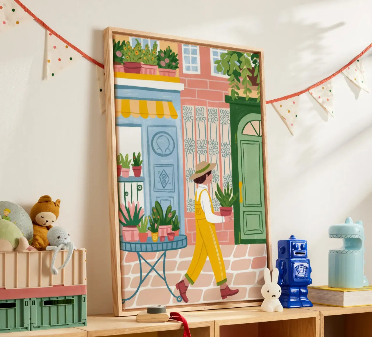 Charming Street Stroll canvas by Fine Sanctuary