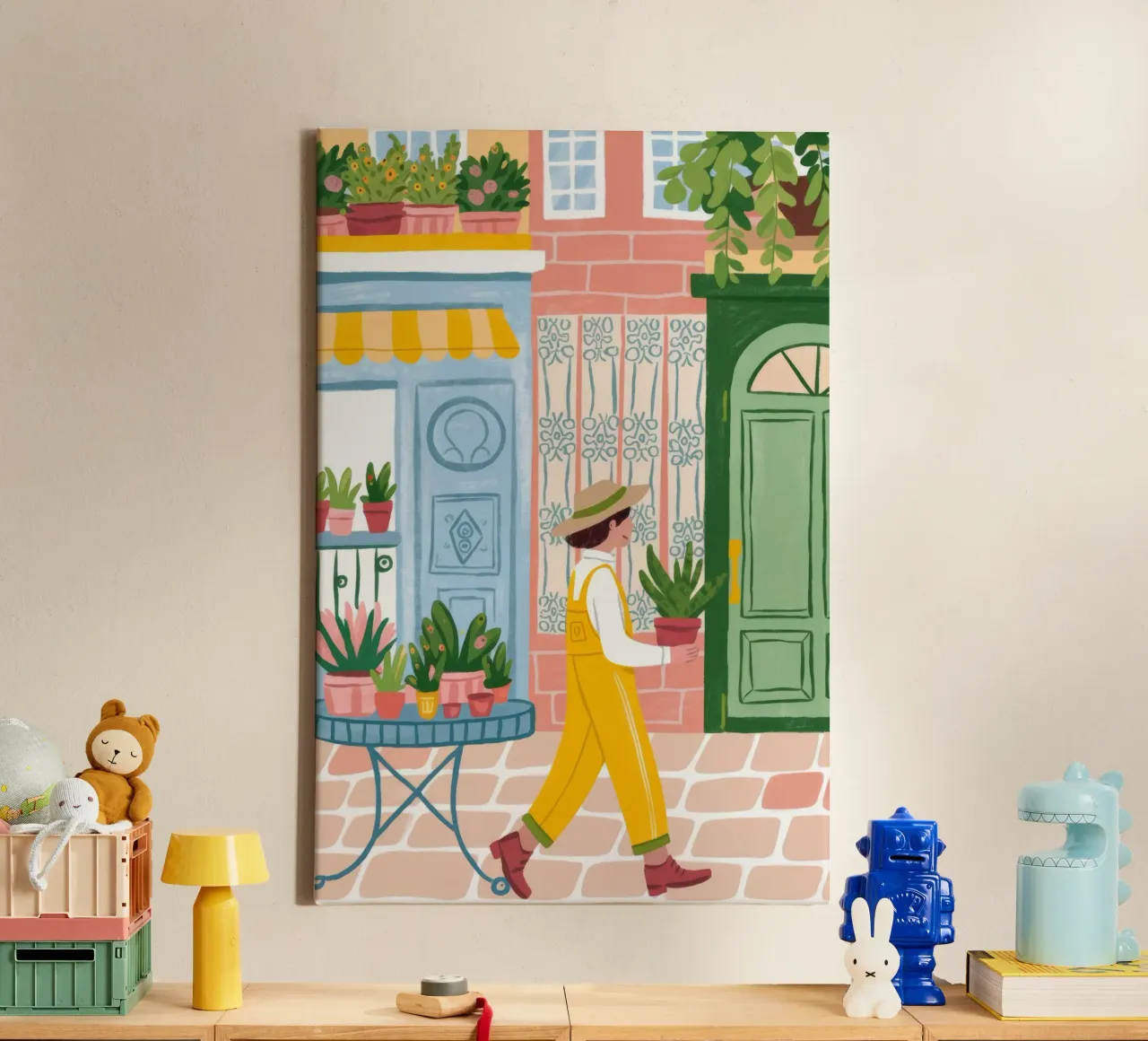 Charming Street Stroll canvas by Fine Sanctuary