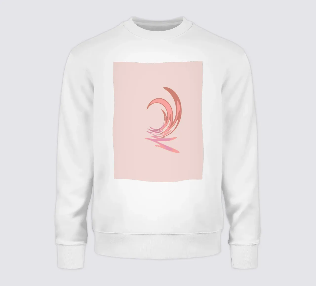 Abstract dynamic swirl pattern in pink sweatshirt by Something for you