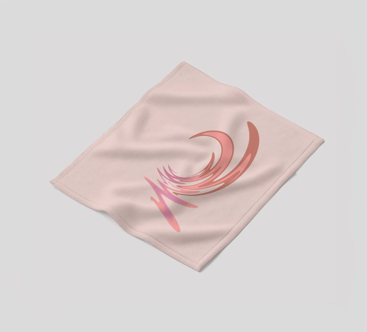 Abstraktes dynamisches Wirbelmuster in Pink Fleecedecke von Something for you