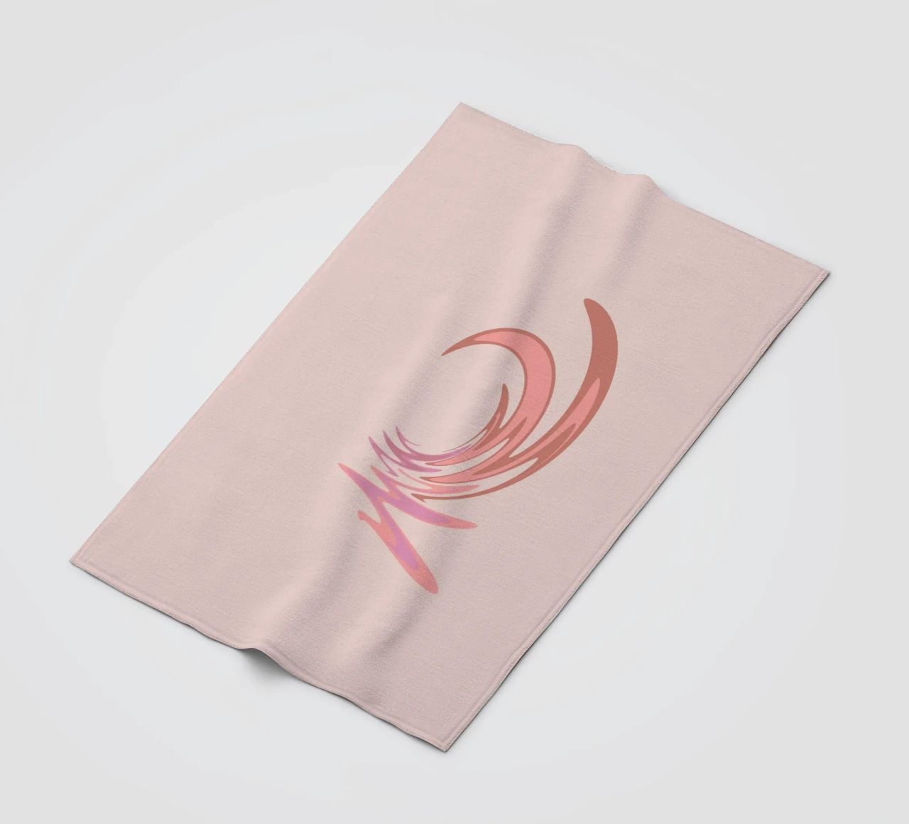Abstraktes dynamisches Wirbelmuster in Pink Fleecedecke von Something for you